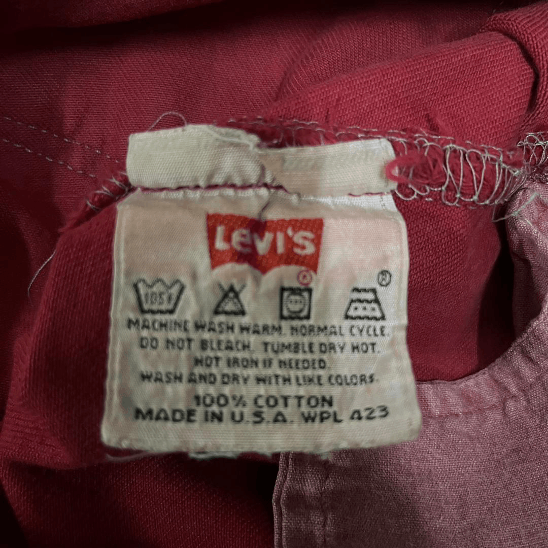 Levi's Vintage 90s Levis 501 Ripped Loose Red Jeans 33x30 Size US 33 - 8 Thumbnail