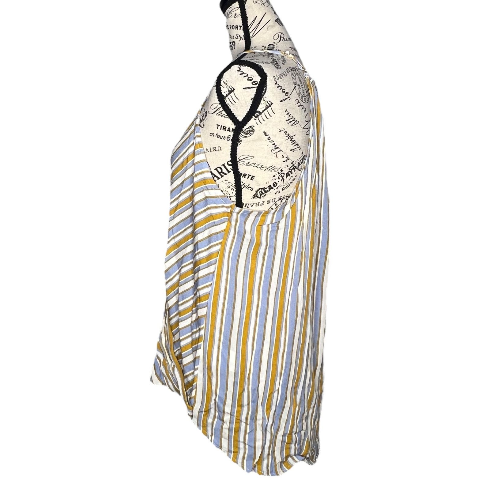 Other Mac Surplice Top - Stitch Fix Striped Faux Wrap Tank Blouse Size XL / US 12-14 / IT 48-50 - 2 Thumbnail