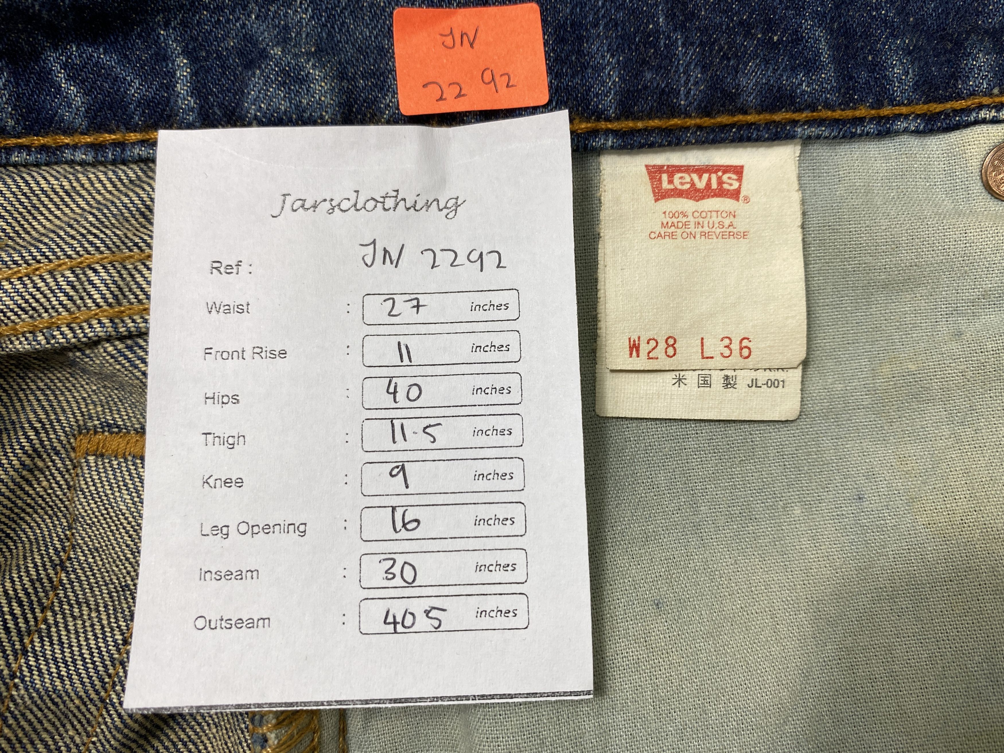 Levi's 90's Dirty Blue Vintage Levi's 519 Jeans 27x30 Denim -JN2292 Size US 27 - 8 Thumbnail