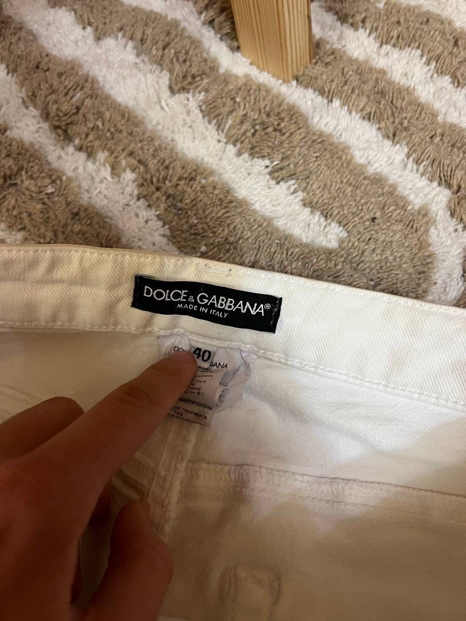 Dolce & Gabbana × Vintage Women’s Dolce&Gabbana Vintage White Pants Size IT40 Size 27" / US 4 / IT 40 - 8 Thumbnail