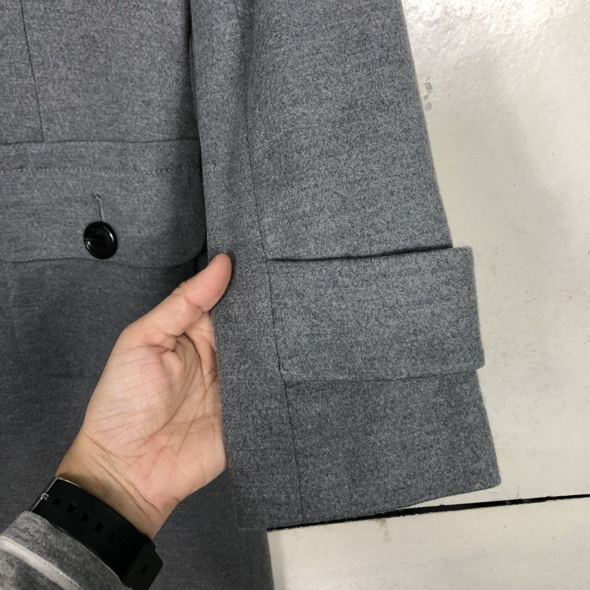 Yohji Yamamoto 🔥VINTAGE WOOL LONG JACKET BELTED INED MULTI POCKETS Size M / US 6-8 / IT 42-44 - 19 Thumbnail