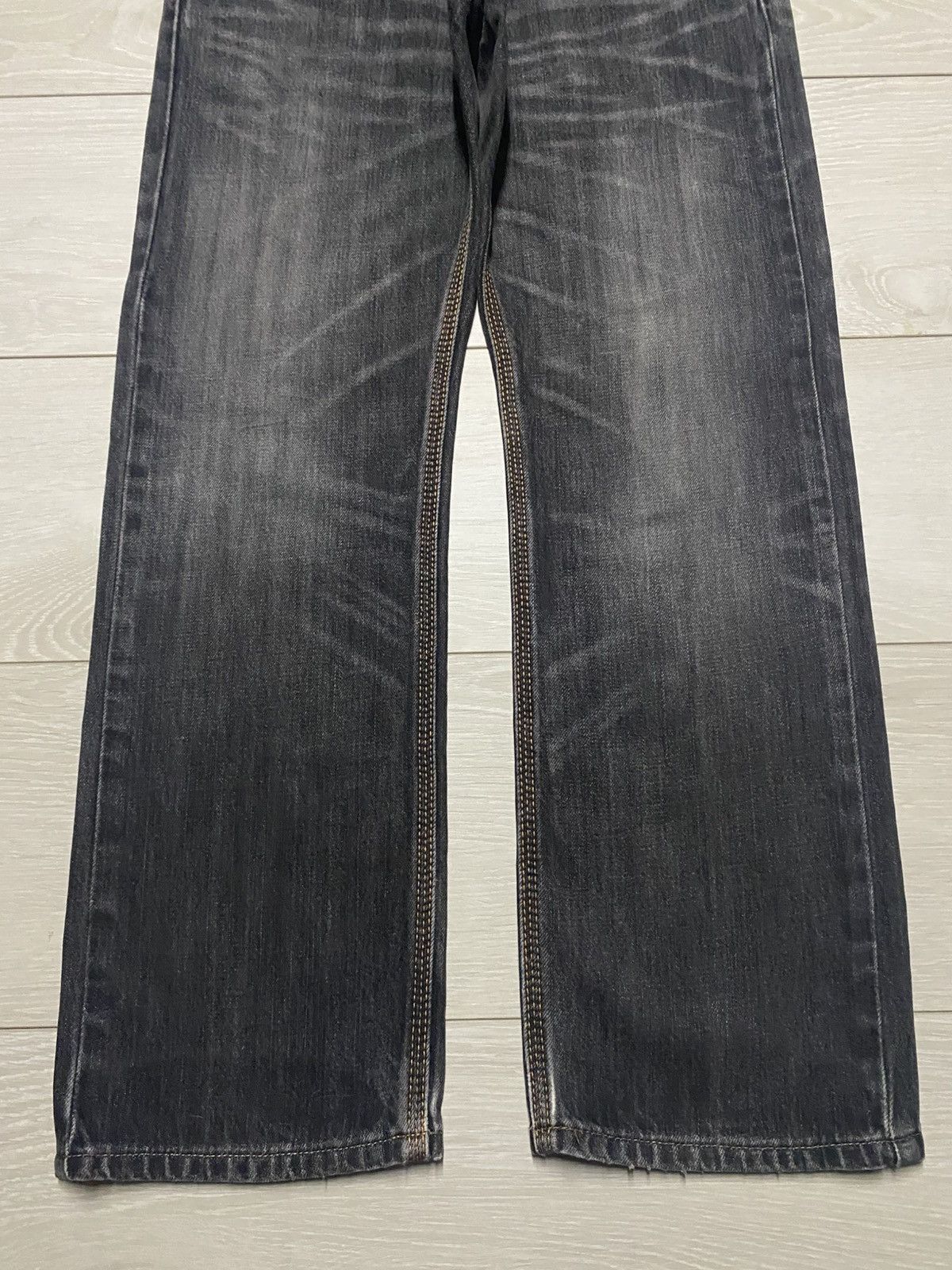 Edwin Japanese Edwin Xv Black Denim Buckle Back Loose Jeans Size US 30 / EU 46 - 5 Thumbnail