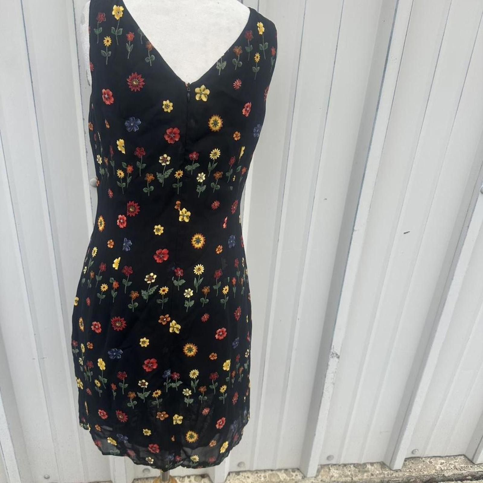 Other Black floral embroidered #floraldress Size M / US 6-8 / IT 42-44 - 2 Thumbnail
