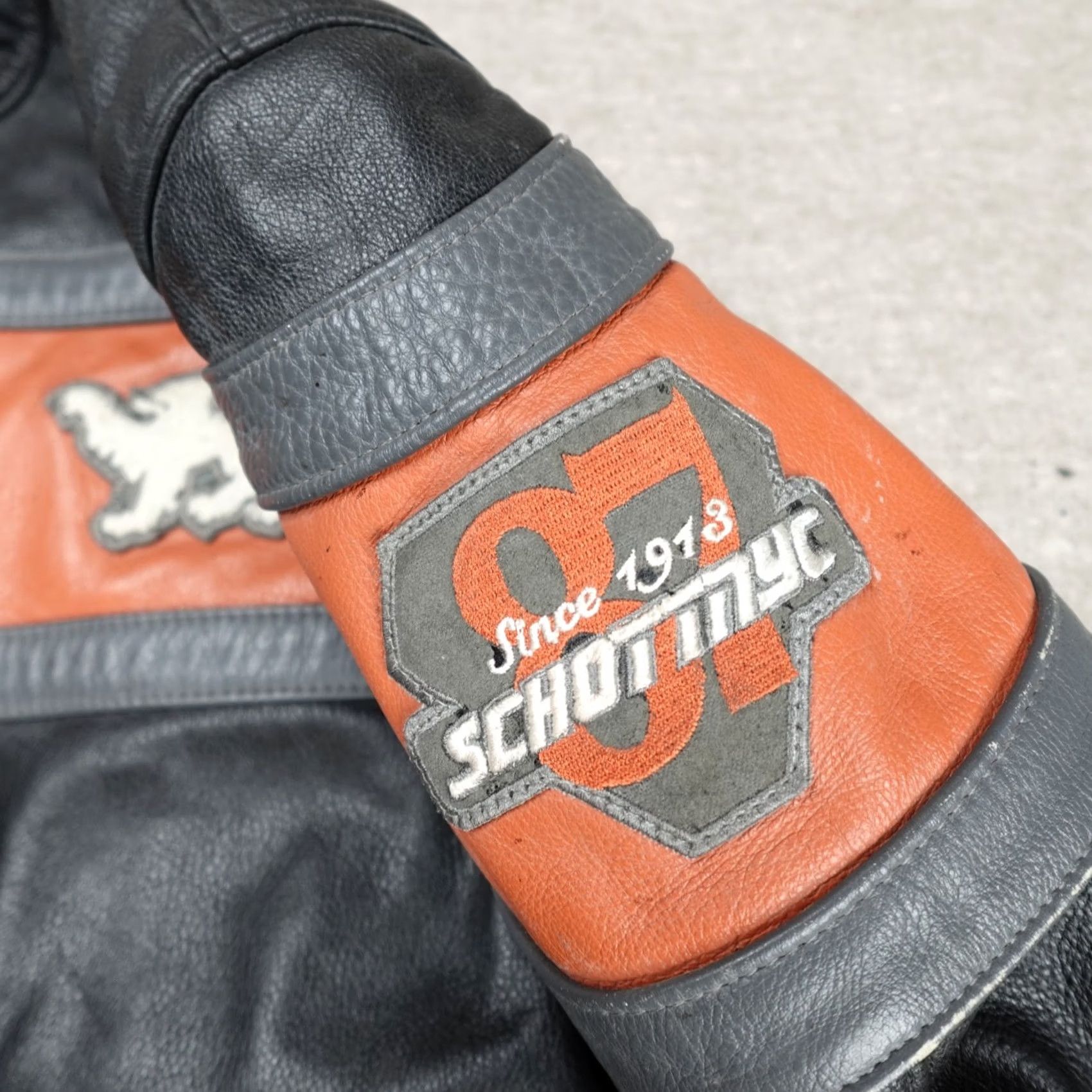 Vintage VINTAGE Schott NYC Mens Jacket Black Leather Cafe Racer 2XL Double Sided Made in USA Size US L / EU 52-54 / 3 - 7 Thumbnail