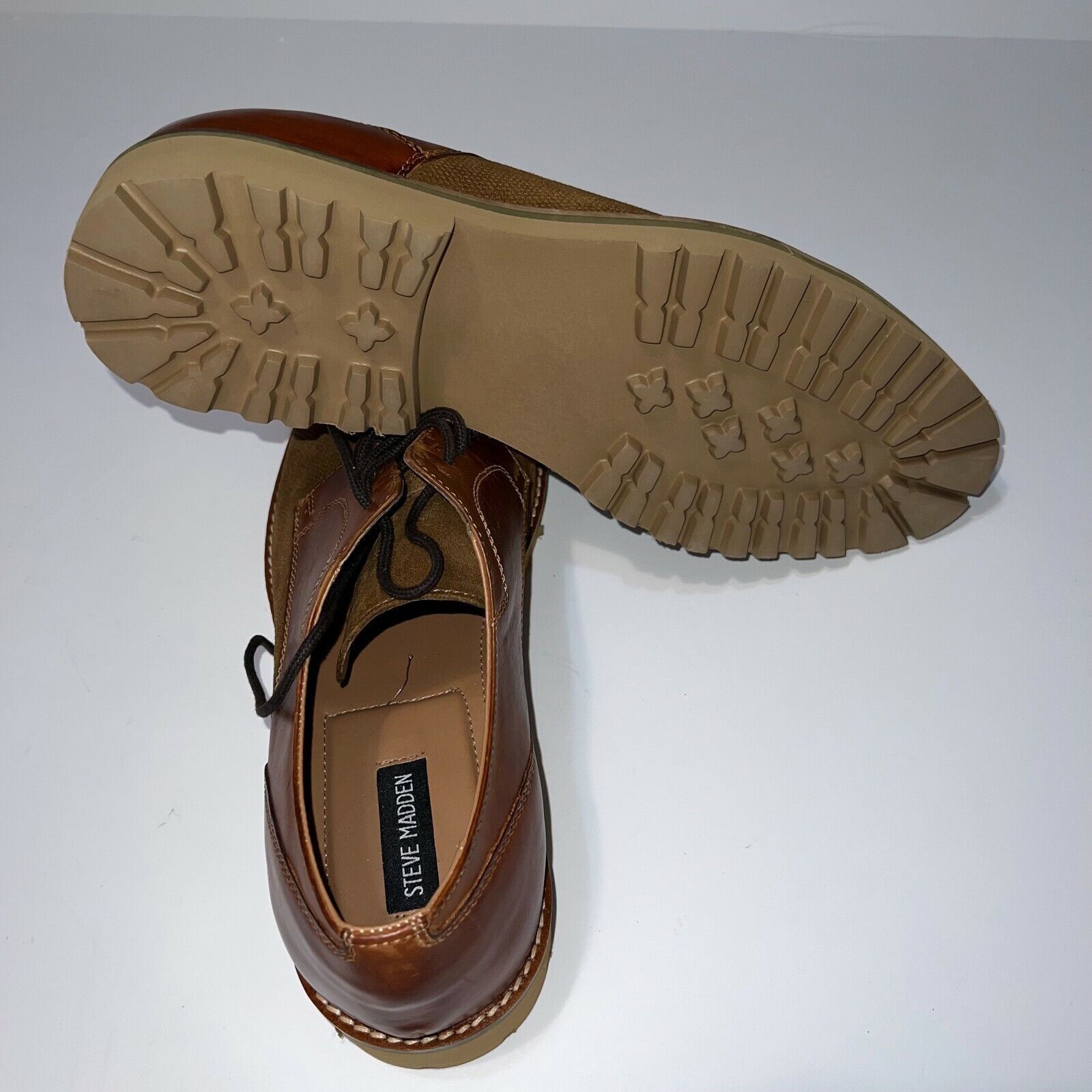 Steve Madden KAAN Steve Madden Mens Cognac Brown Oxford Shoes Sz 13 D NEW Size US 13 / EU 46 - 9 Thumbnail