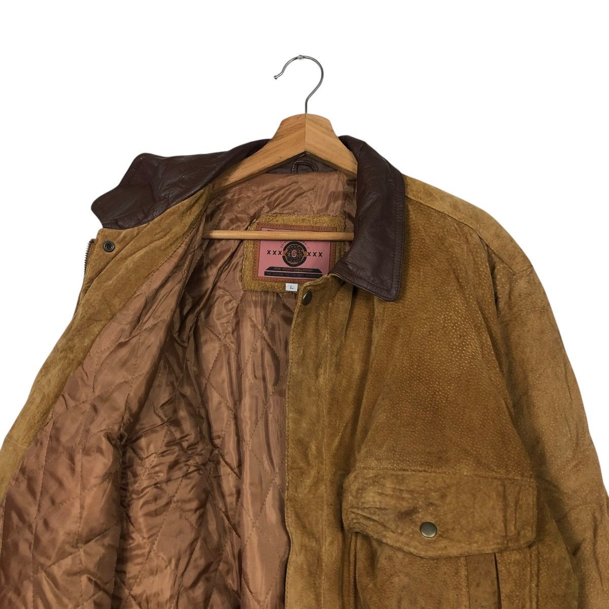 Japanese Brand 🔥VINTAGE BOMBER LEATHER JACKET GELEONE BASIC ISSEY MIYAKE Size US L / EU 52-54 / 3 - 14 Thumbnail