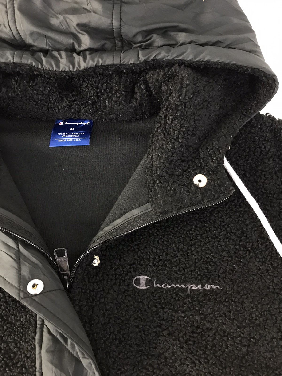 Champion Vintage Champion Jacket Parka Snap Button Hoodie Style Size US M / EU 48-50 / 2 - 4 Thumbnail