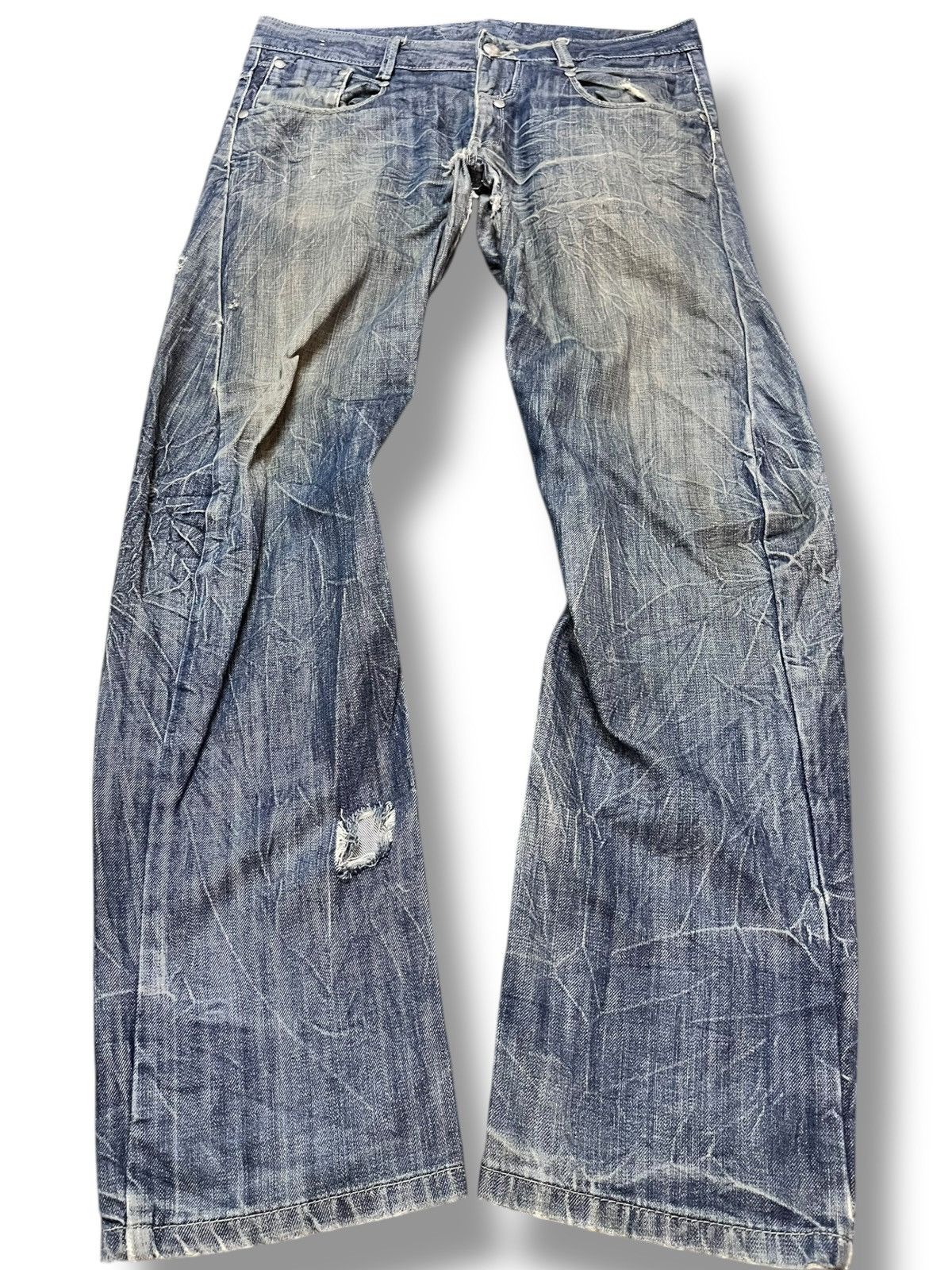POST ARCHIVE FACTION (PAF) Vintage Japanese Brand Curvy Leg Flip-Flap Pocket Avantgarde Size US 35 - 1 Thumbnail