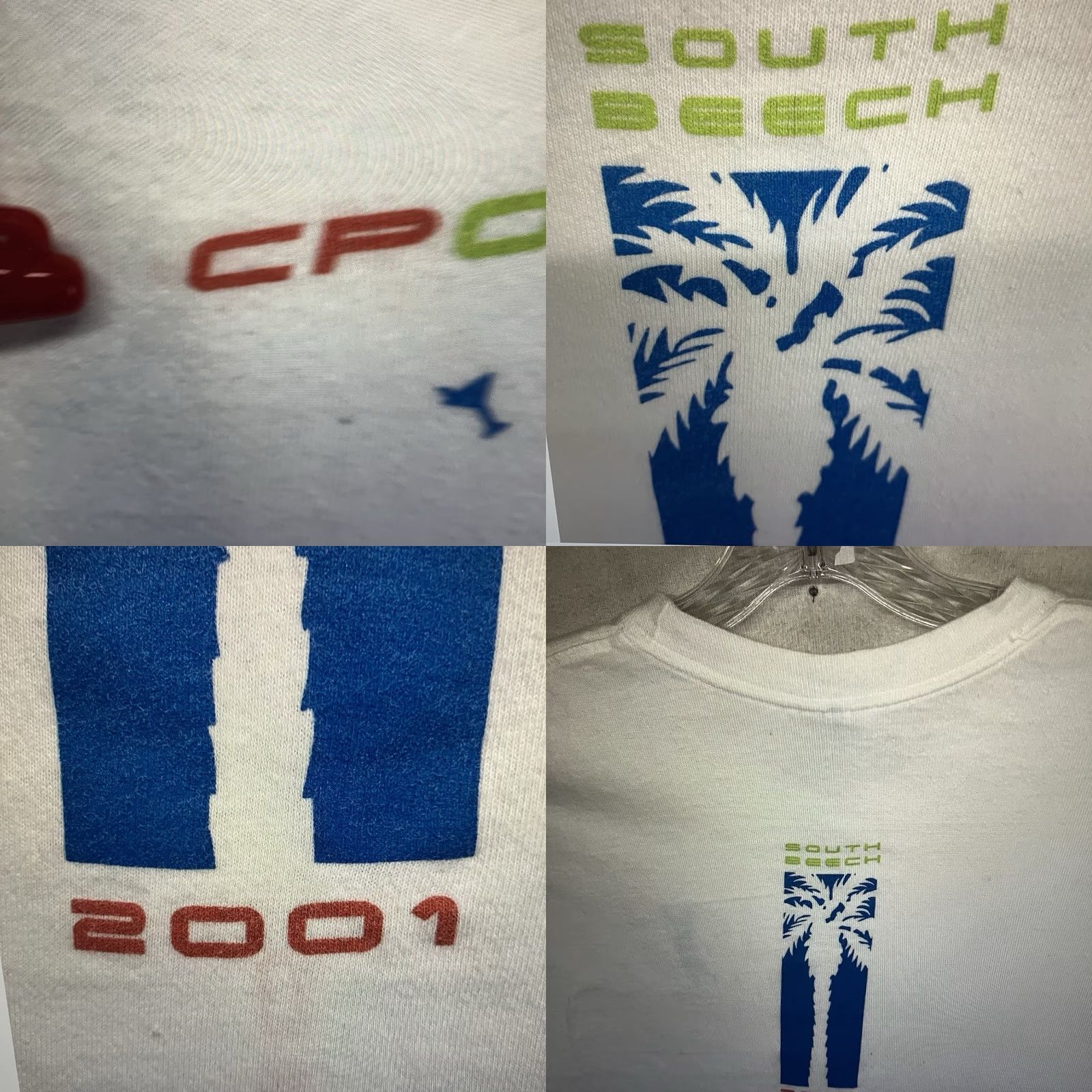 Hanes VINTAGE 2001 Hanes South Beech Golf T-Shirt Mens XL White Graphic Print Martini Olive Y2K Size US XL / EU 56 / 4 - 8 Thumbnail