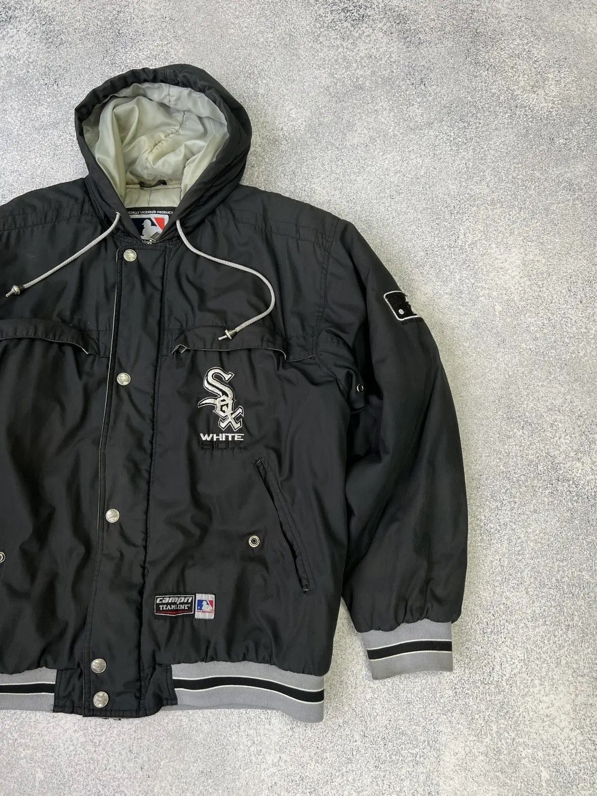 MLB × Vintage Campri Teamline White Sox Black Vintage Baseball Jacket Size US L / EU 52-54 / 3 - 7 Thumbnail