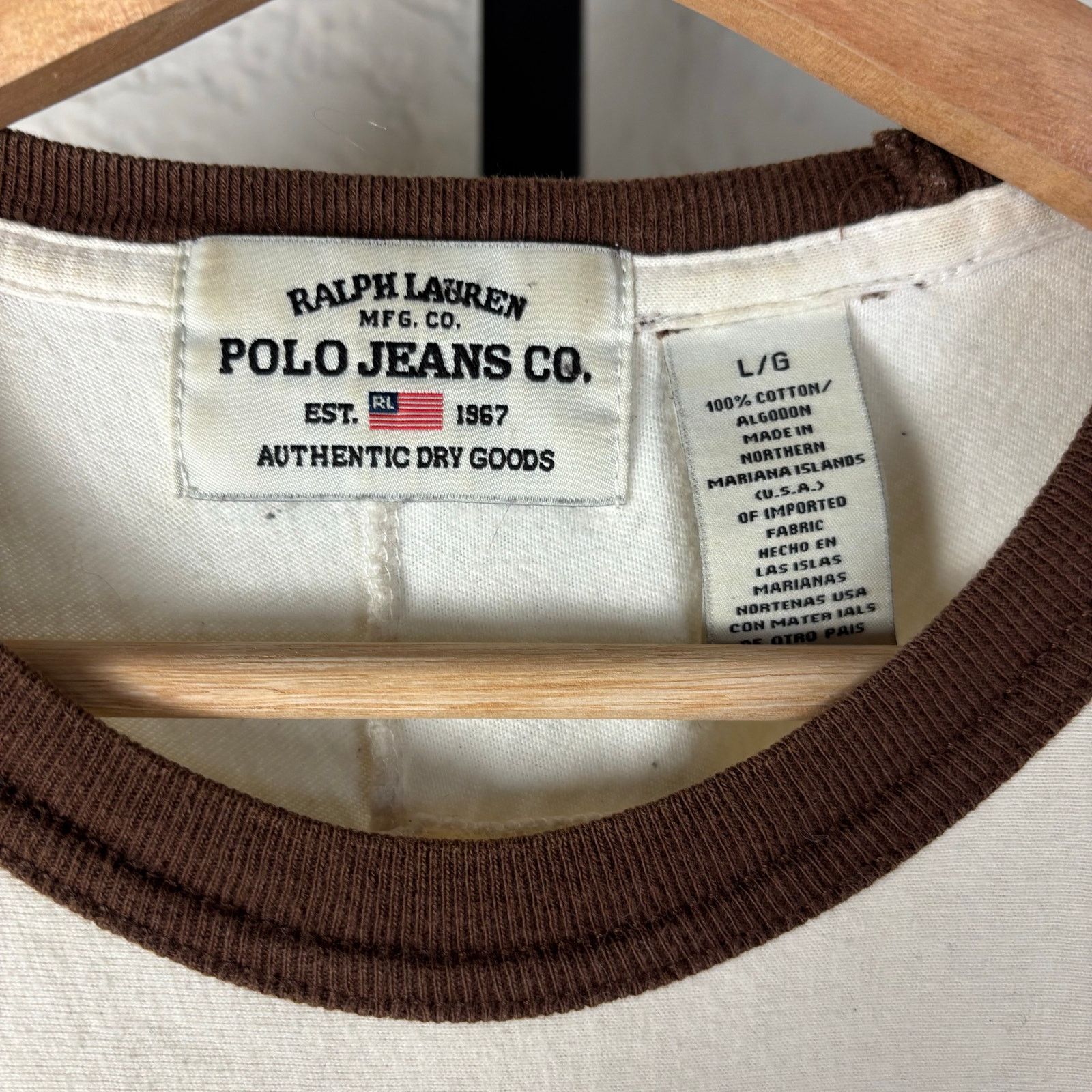 Polo Ralph Lauren Polo Ralph Lauren Jeans Co. 1967 Boxy Large Two Tone Shirt Size US L / EU 52-54 / 3 - 3 Thumbnail