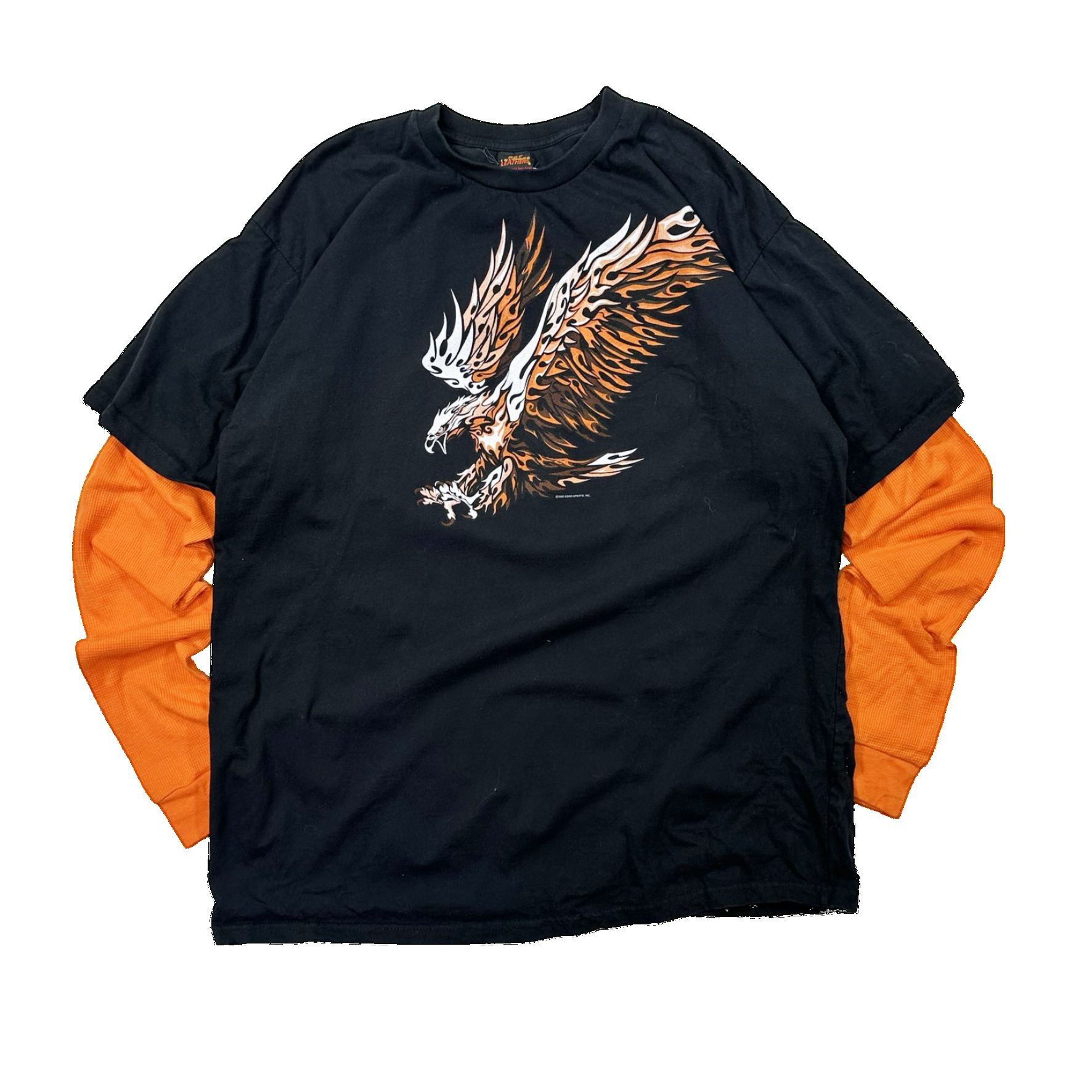 Vintage Vintage Y2K 00s Flaming Bird Long Sleeve T Shirt Size US XXL / EU 58 / 5 - 1 Thumbnail