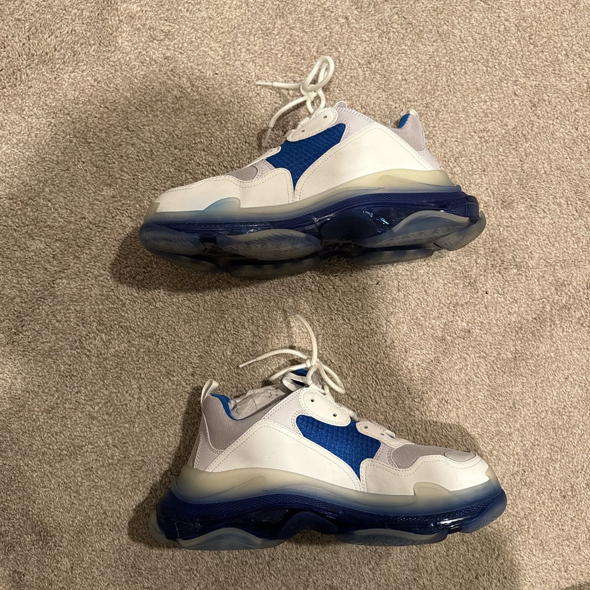Balenciaga Balenciaga Triple S 'Clear Sole - White Blue' Size US 11 / EU 44 - 1 Thumbnail