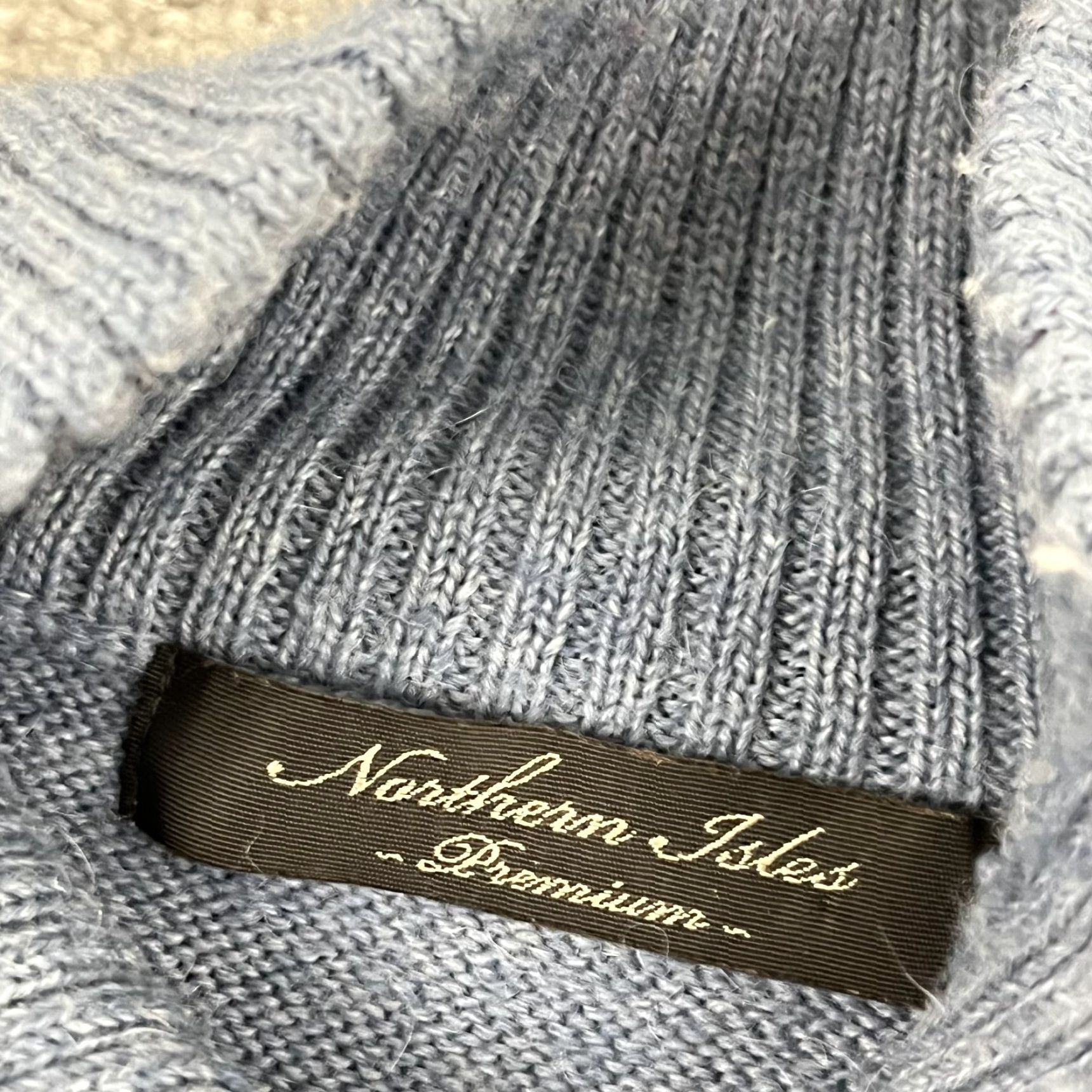 Vintage Northern Isles Men Sweater XL Blue Wool Alpaca Quarter Zip Pullover Jumper Size US XL / EU 56 / 4 - 2 Thumbnail