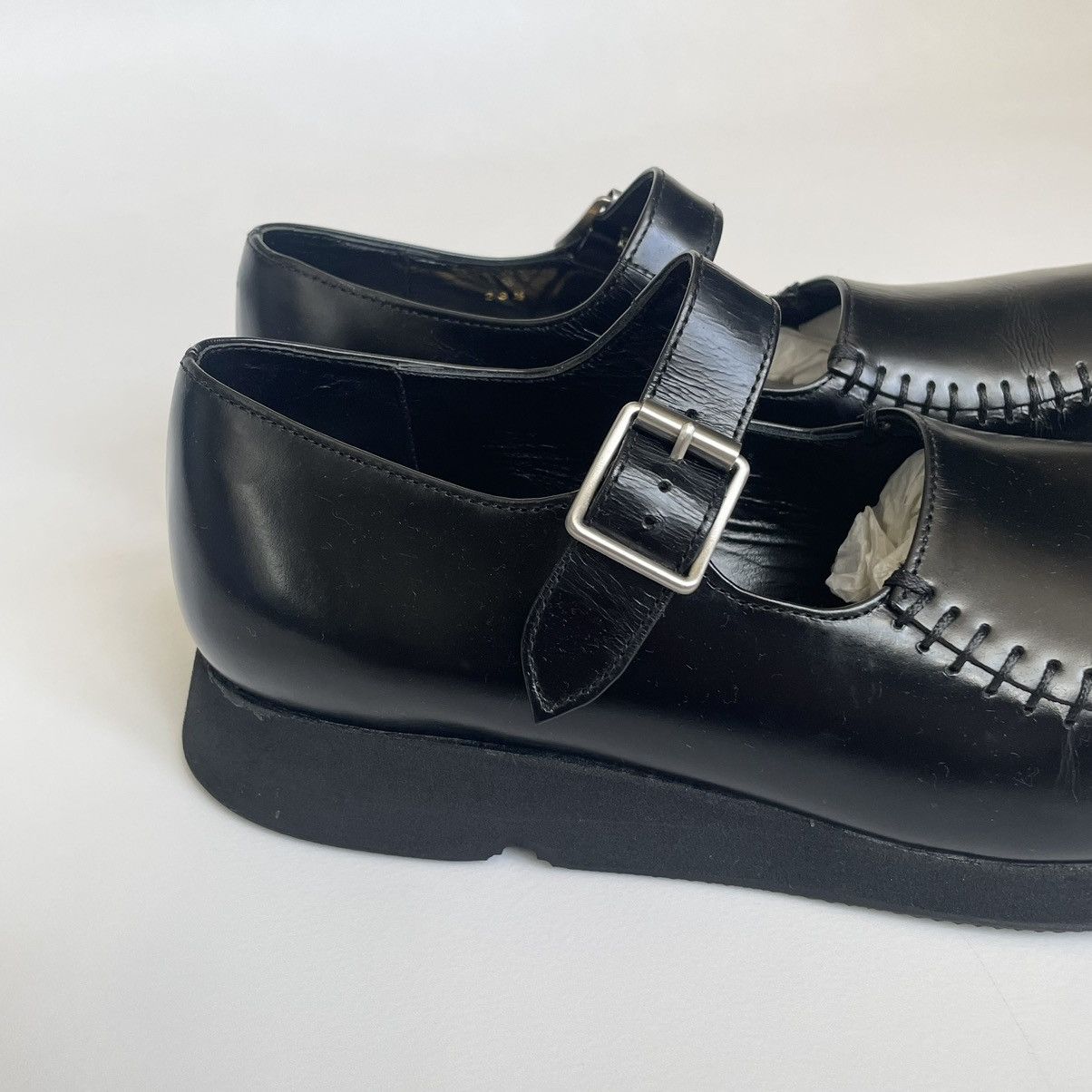 Comme des Garcons ‘Mary Jane’ Buckle Black Creepers Size US 8 / IT 38 - 8 Thumbnail