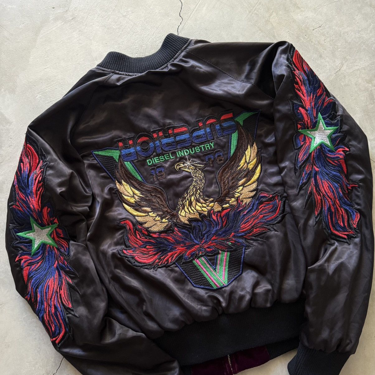 Diesel Diesel Reversible Bomber Rare Velvet Sukajan Jacket Size S / US 4 / IT 40 - 10 Thumbnail