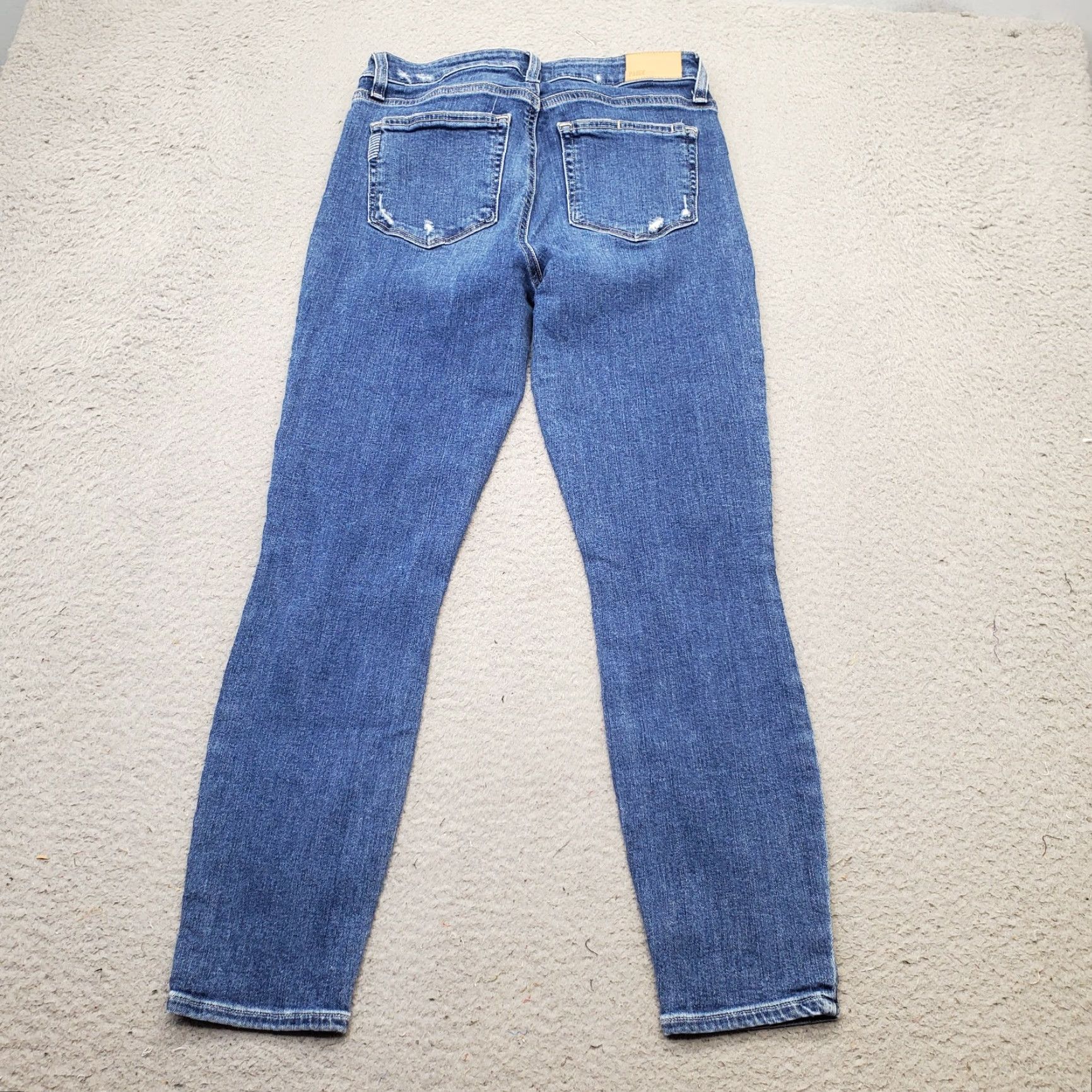 Paige Paige Womens Jeans 27 Blue Denim Distressed Skinny Crop Verdugo Whiskered Leg N/A Size 27" / US 4 / IT 40 - 2 Thumbnail