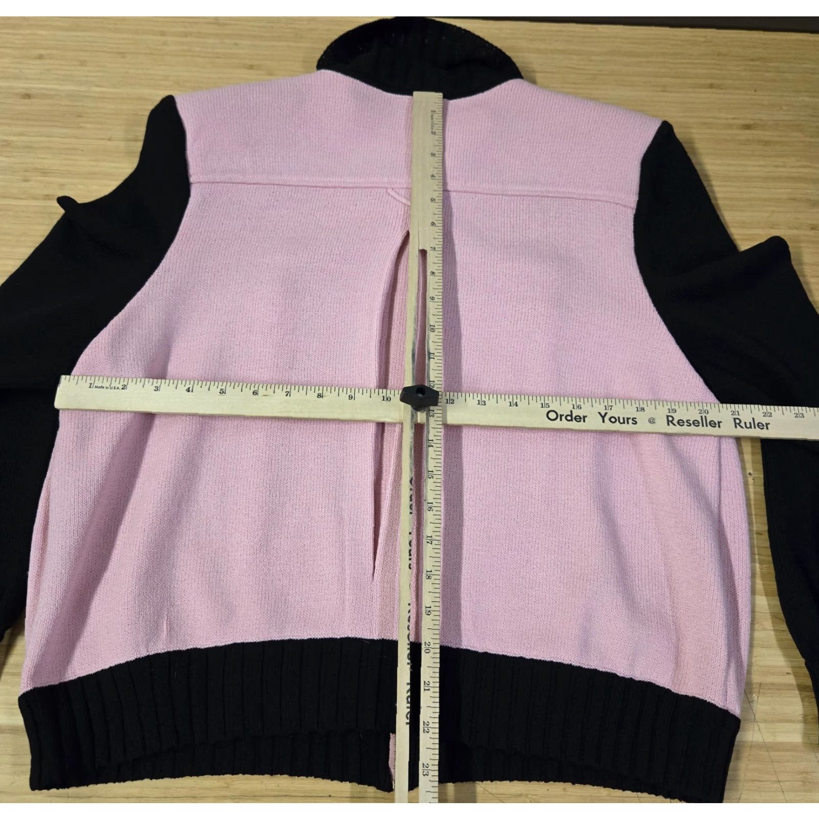 St. John VINTAGE St John Collection Sweater Womens Large Pink Black Zip Cardigan Jacket Gold Zip Size L / US 10 / IT 46 - 8 Thumbnail