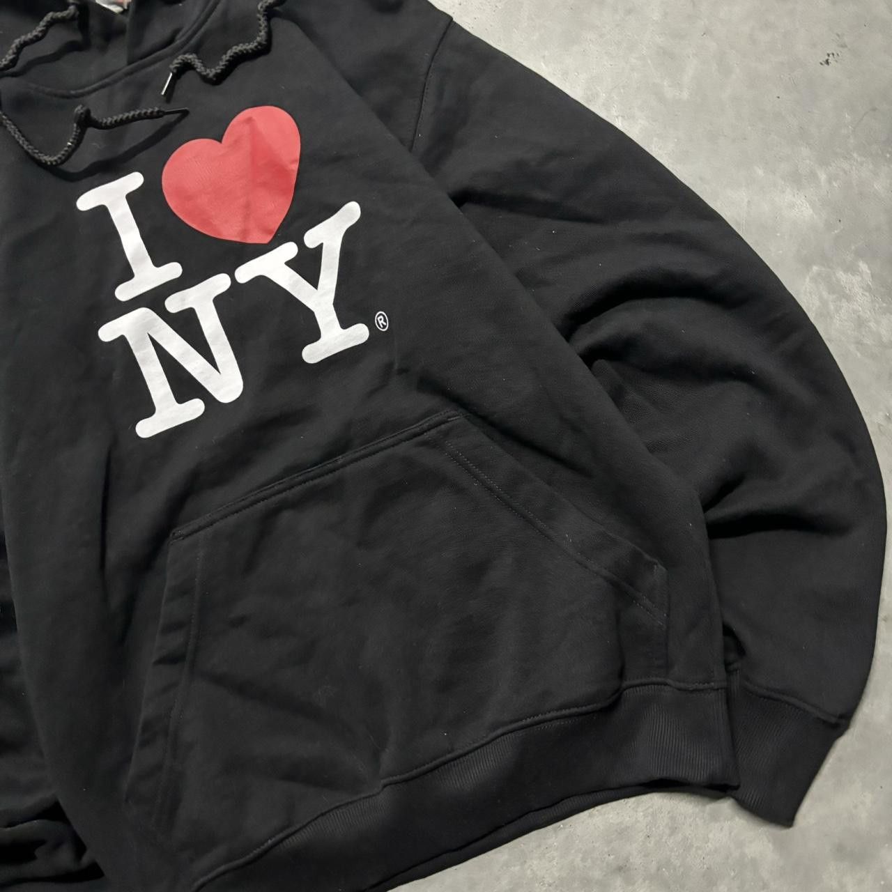 I Love NY × Vintage Crazy Vintage Y2K/2000s Black Cute I Love NY Scene Cyber Graphic Hoodie! Size S / US 4 / IT 40 - 4 Thumbnail