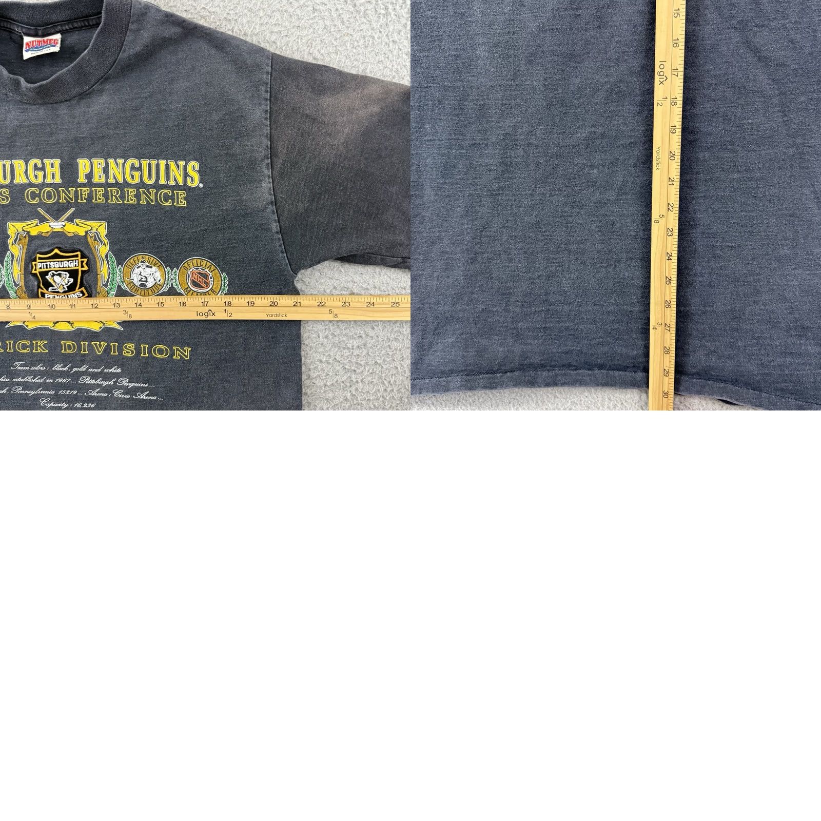 Nutmeg VINTAGE Pittsburgh Penguins Shirt Mens L Black NHL Hockey Short Sleeve 90s USA Size US L / EU 52-54 / 3 - 8 Thumbnail
