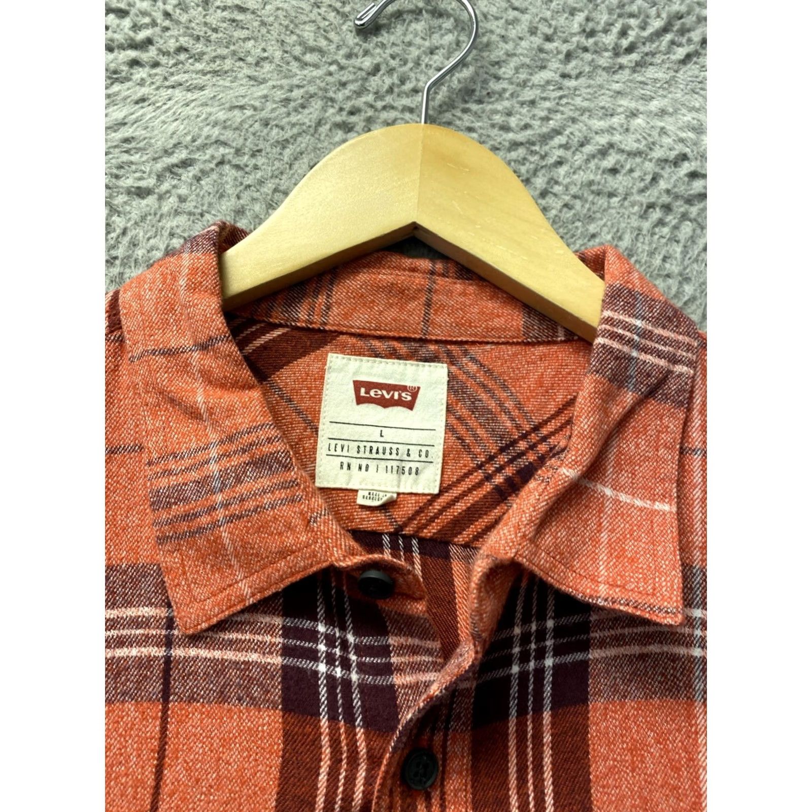 Levi's Levi's Button Shirt Men L Multicolor Plaid Long Sleeve Flannel Cotton /0800 Size US L / EU 52-54 / 3 - 5 Thumbnail