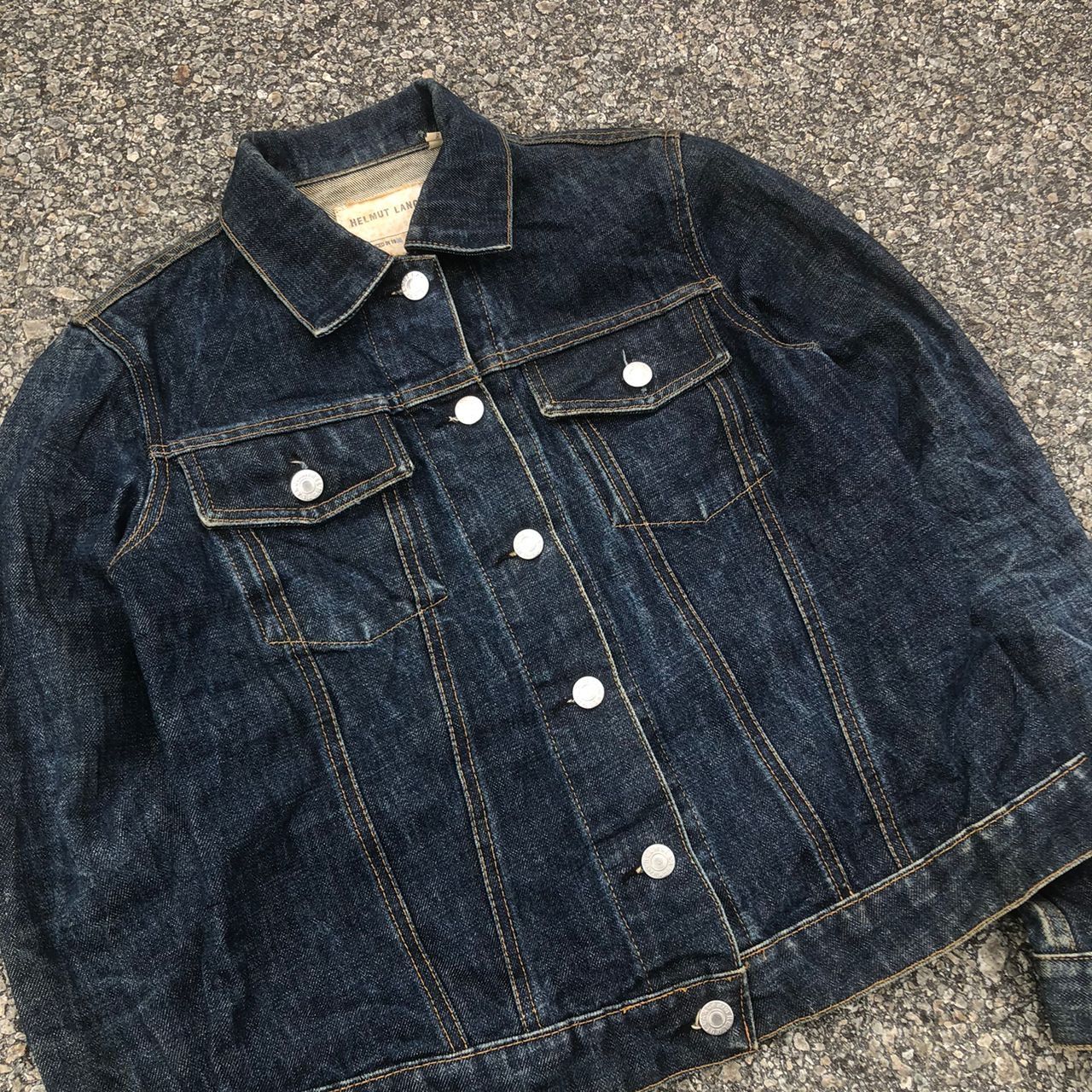 HELMUT LANG RAW SILK DENIM ジャケット 42 M Helmut Lang 2001 Raw Silk Denim Classic 2-Pocket Jacket – ENDYMA