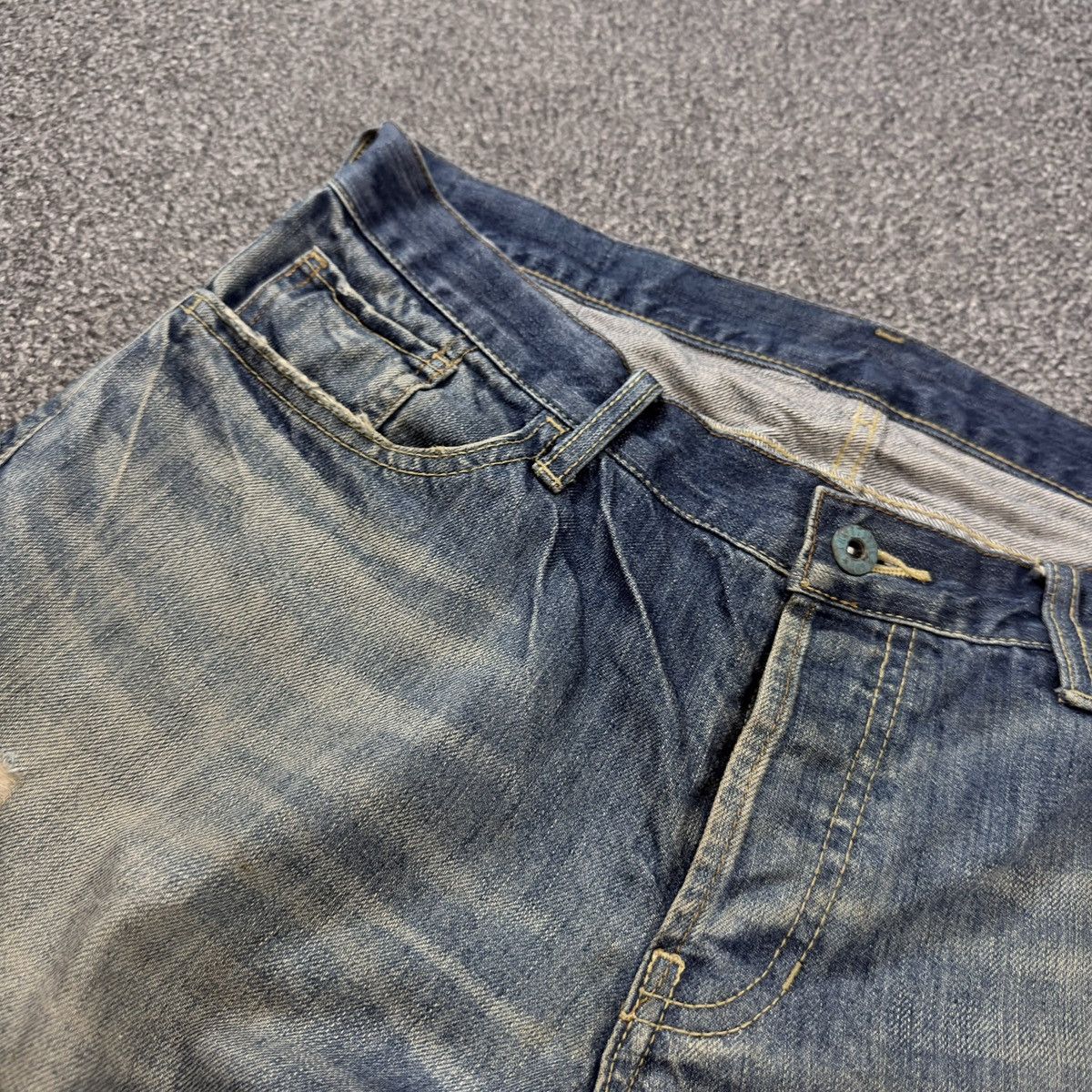 14th Addiction Archive ‼️ Japanese Seditionaries Stooge Distressed Denim Size US 35 - 10 Thumbnail