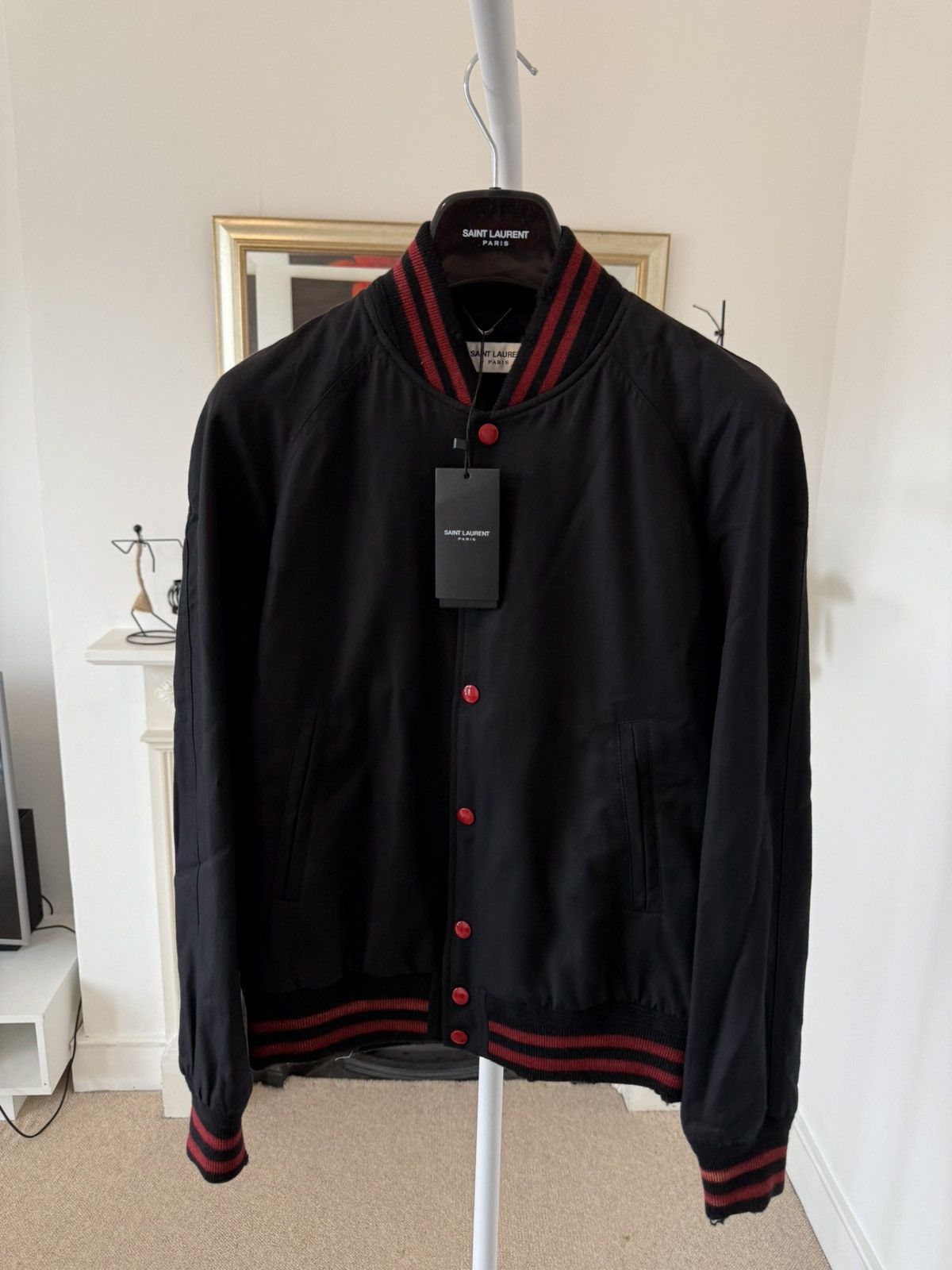 Saint Laurent Paris SS17 Saint Laurent Distressed Viscose Bomber Jacket Size US M / EU 48-50 / 2 - 1 Thumbnail