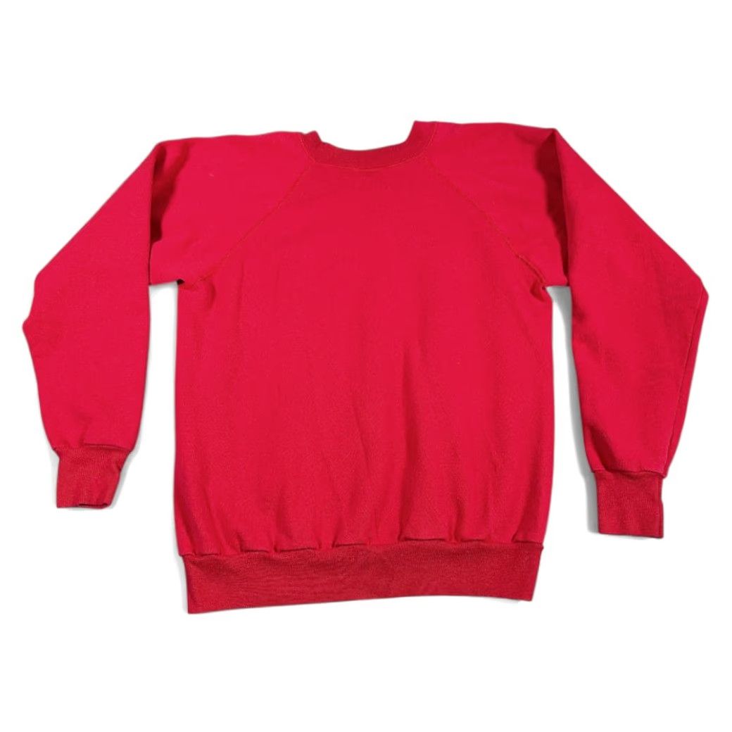 Vintage VINTAGE Christmas Sweater Shirt Adult MEDIUM Red Santa 90s Raglan 1st Class USA Mens Size US M / EU 48-50 / 2 - 3 Thumbnail