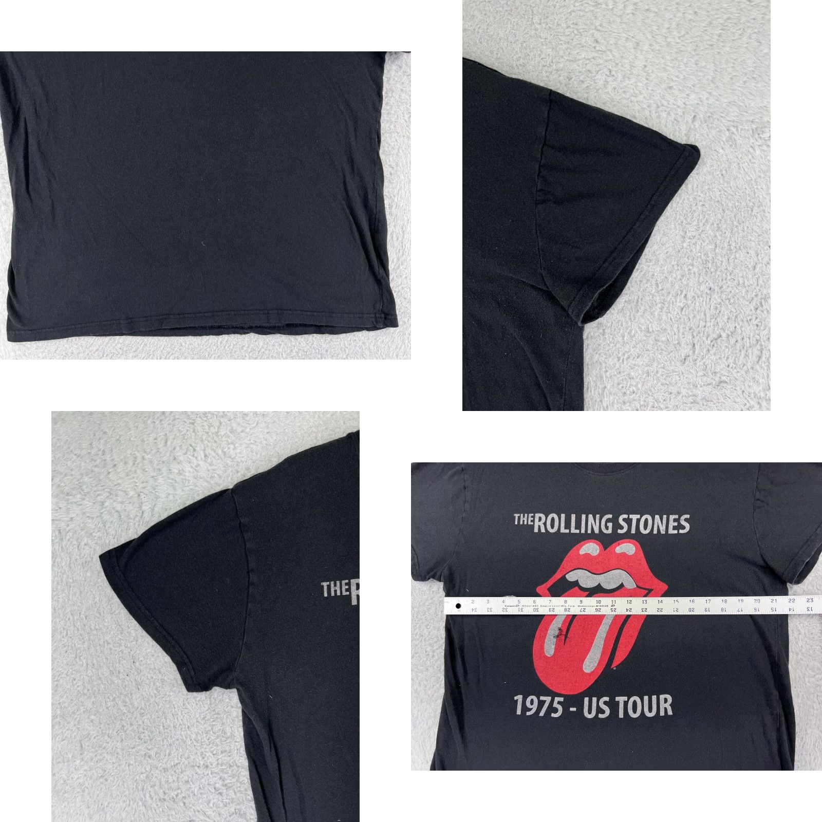 Vintage Rolling Stones Shirt Womens 2XL Black Polyester Blend Short Sleeve Crew Neck T-Shirt Casual Rock Music Womens 2XL Black Size XXL / US 16-18 / IT 52-54 - 8 Thumbnail