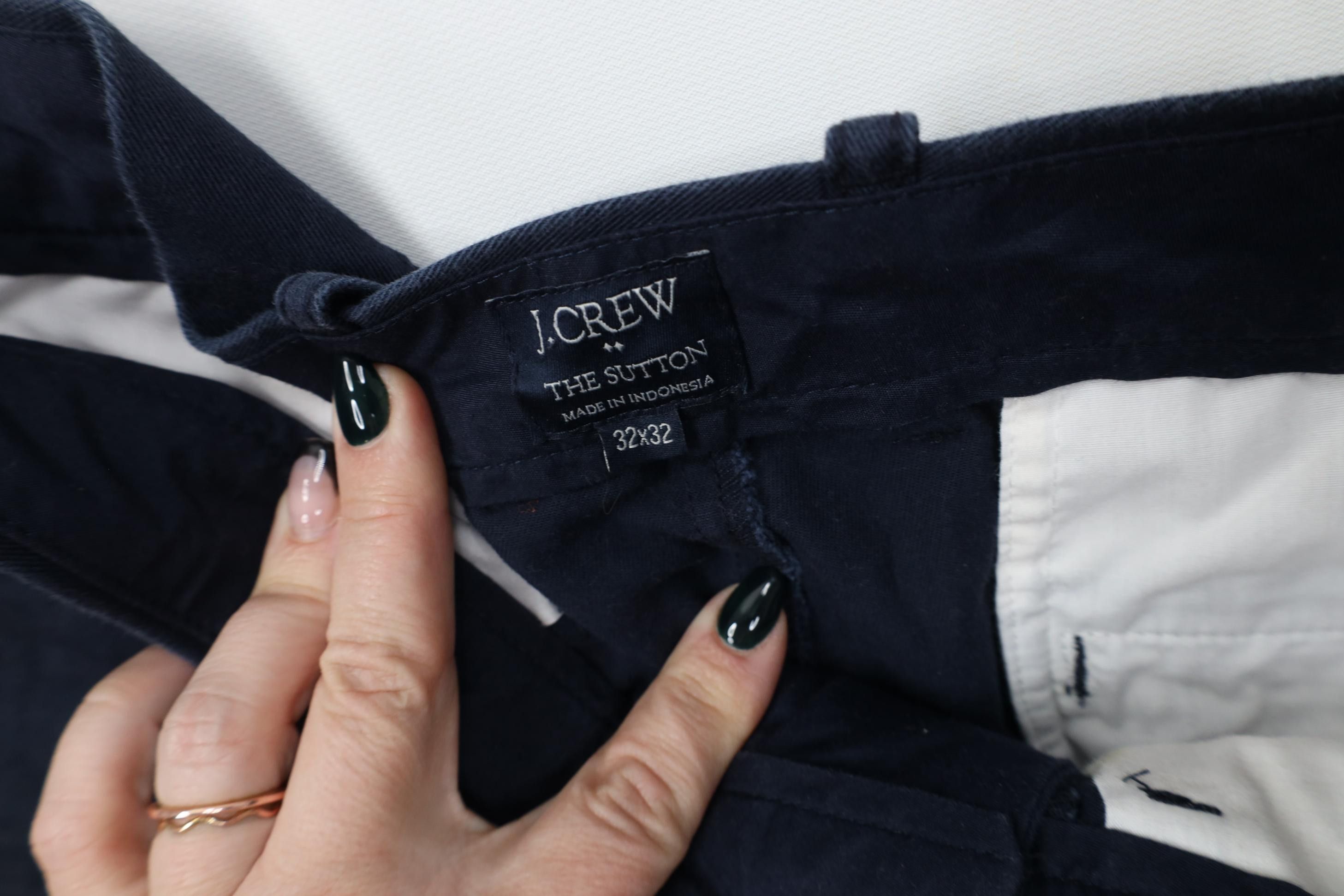 J.Crew J Crew The Sutton Straight Leg Chino Pants Navy Blue Cotton Size US 32 / EU 48 - 7 Thumbnail