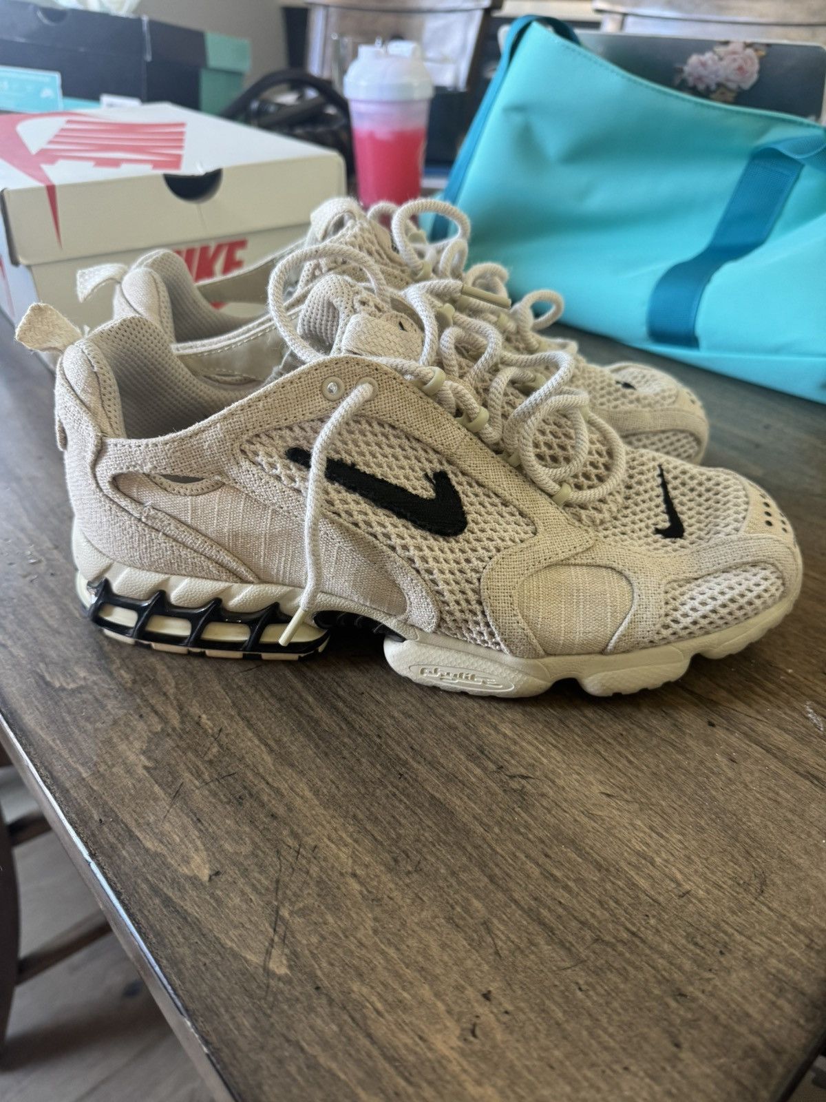 Nike × Stussy Stussy x Stussy Zoom Spiridon “Fossil” Size US 10 / EU 43 - 3 Thumbnail