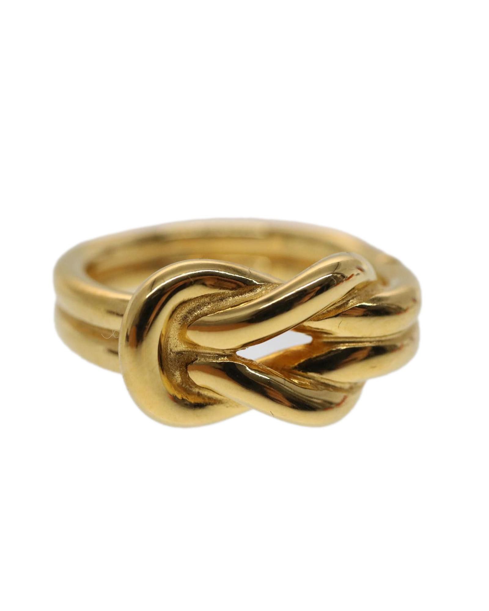 image of Gold Tone Scarf Ring From Anneau De Foulard By Hermes, Women's