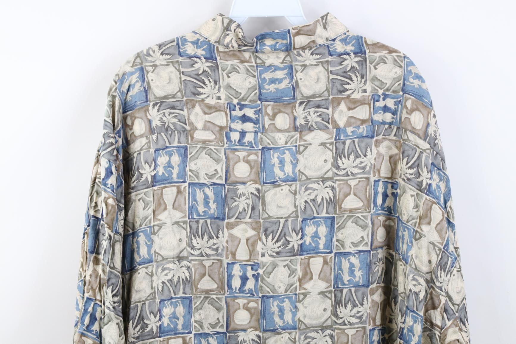 Vintage Deadstock Vintage 90s Streetwear Fish Hawaiian Button Shirt Size US XXL / EU 58 / 5 - 9 Thumbnail