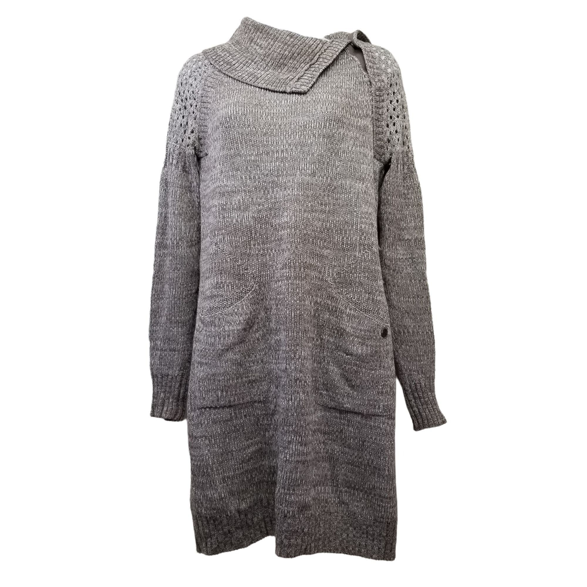 Prana Prana S Tan Sweater Dress ARCHER Shawl Cowl Neck Mini Knit P Size S / US 4 / IT 40 - 1 Thumbnail