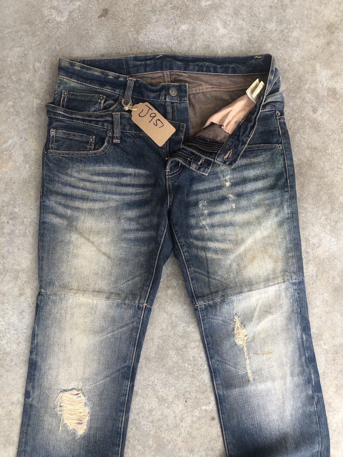 PPFM PPFM Double Waist Distressed Jeans Size US 32 / EU 48 - 3 Thumbnail