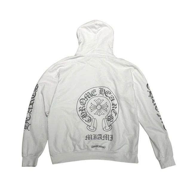 Chrome Hearts Chrome Hearts Miami Exclusive Horseshoe Hoodie White Size US XL / EU 56 / 4 - 2 Thumbnail
