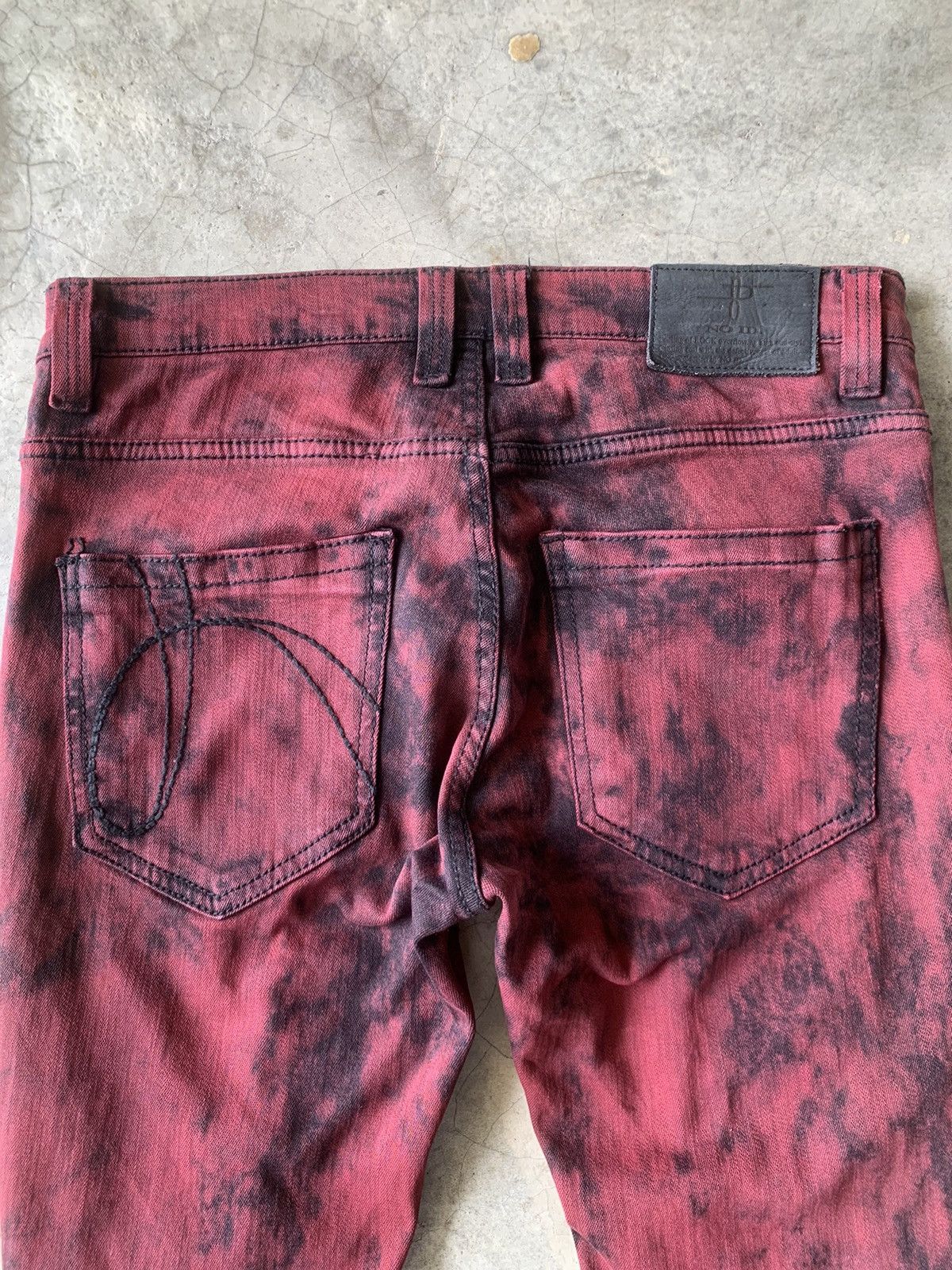 Japanese Brand NO ID. Blood Ripped Skinny Jeans Size US 31 - 11 Thumbnail