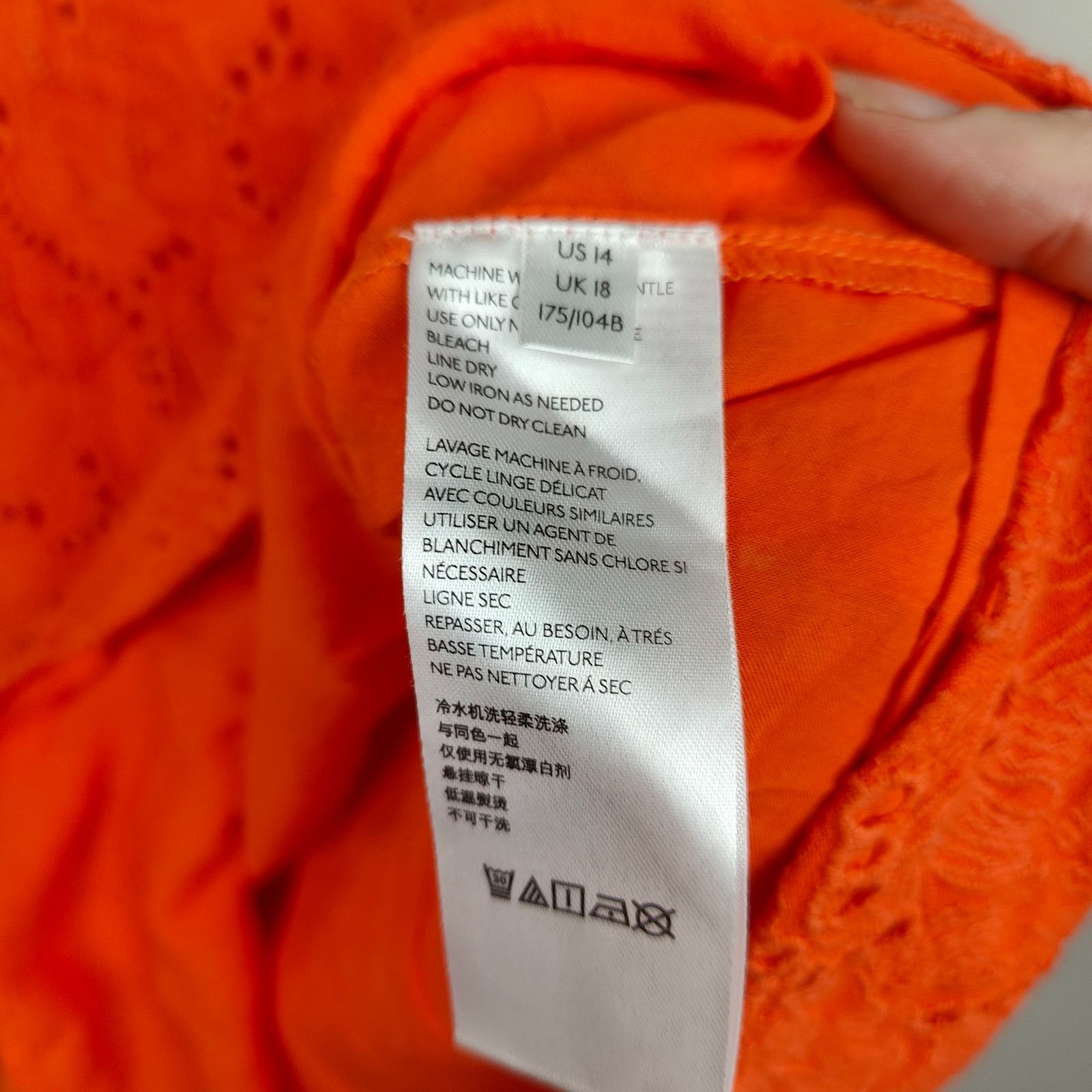 Anthropologie Anthropologie Maeve Karine Beaded Lace Top Womens 14 Orange Size XL / US 12-14 / IT 48-50 - 6 Thumbnail