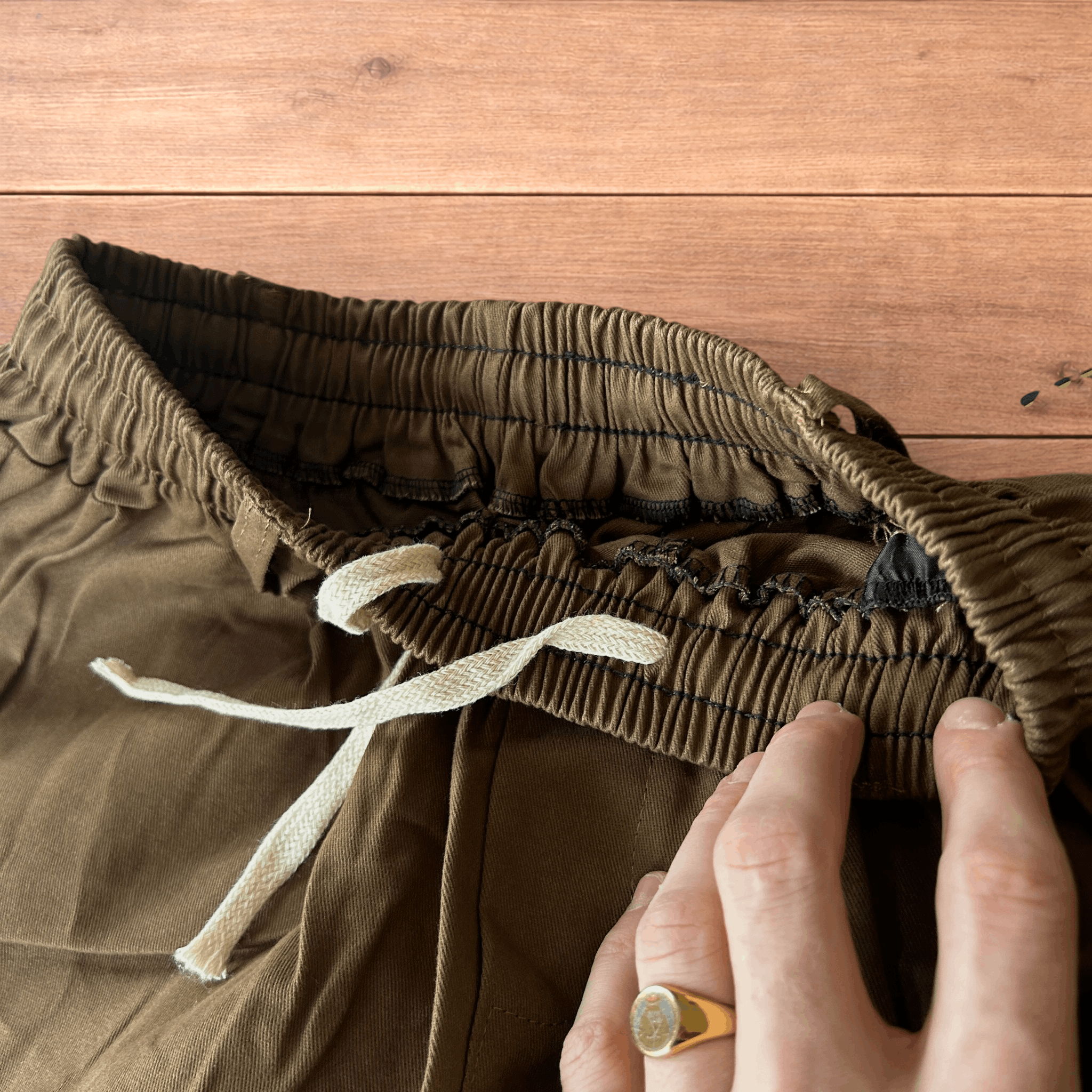 Japanese Brand Incredible super baggy wide leg workwear trousers in brown. Size US 32 / EU 48 - 5 Thumbnail