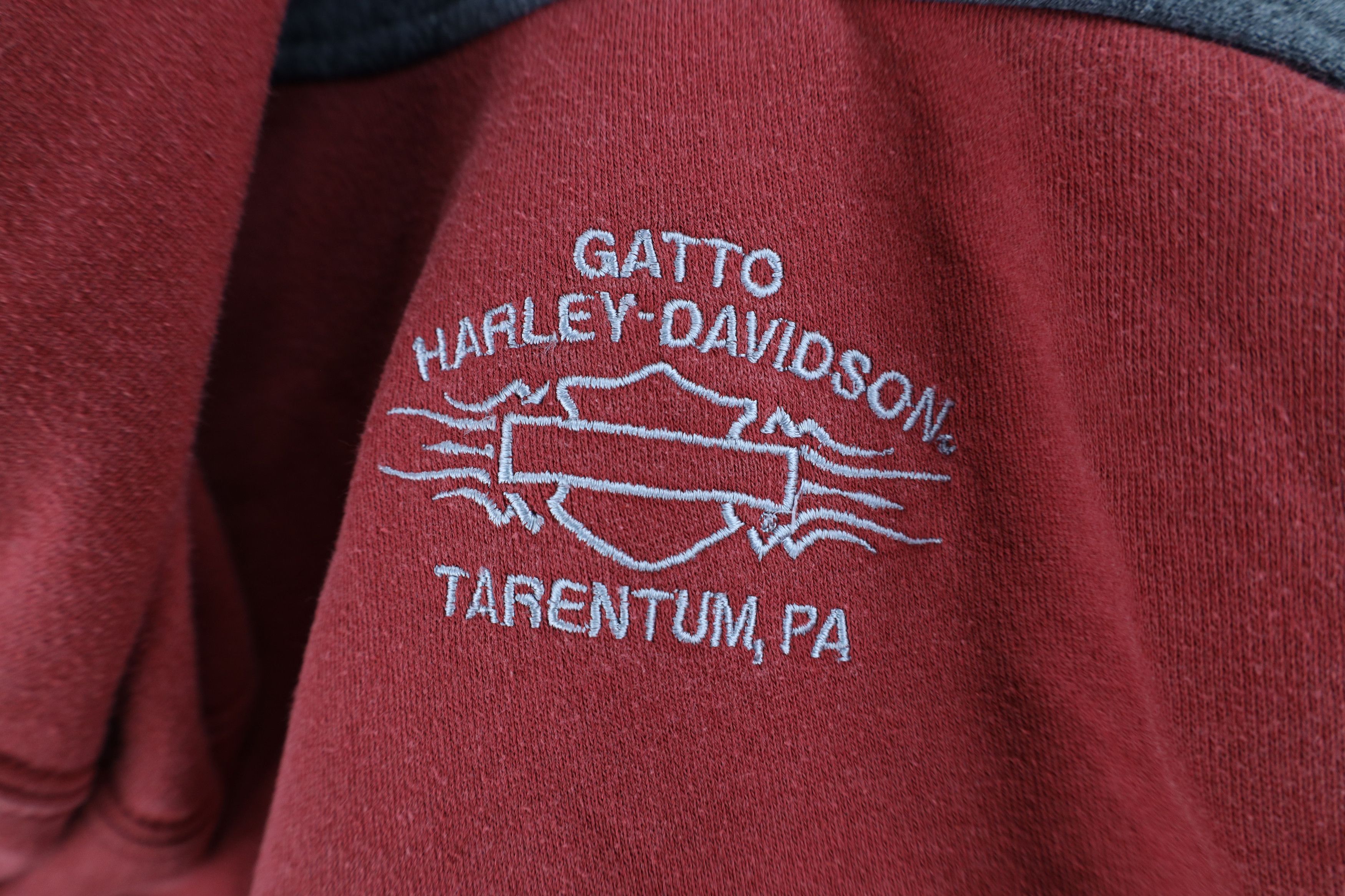 Harley Davidson Vintage Harley Davidson Spell Out Hoodie Sweatshirt Red Size US M / EU 48-50 / 2 - 11 Thumbnail