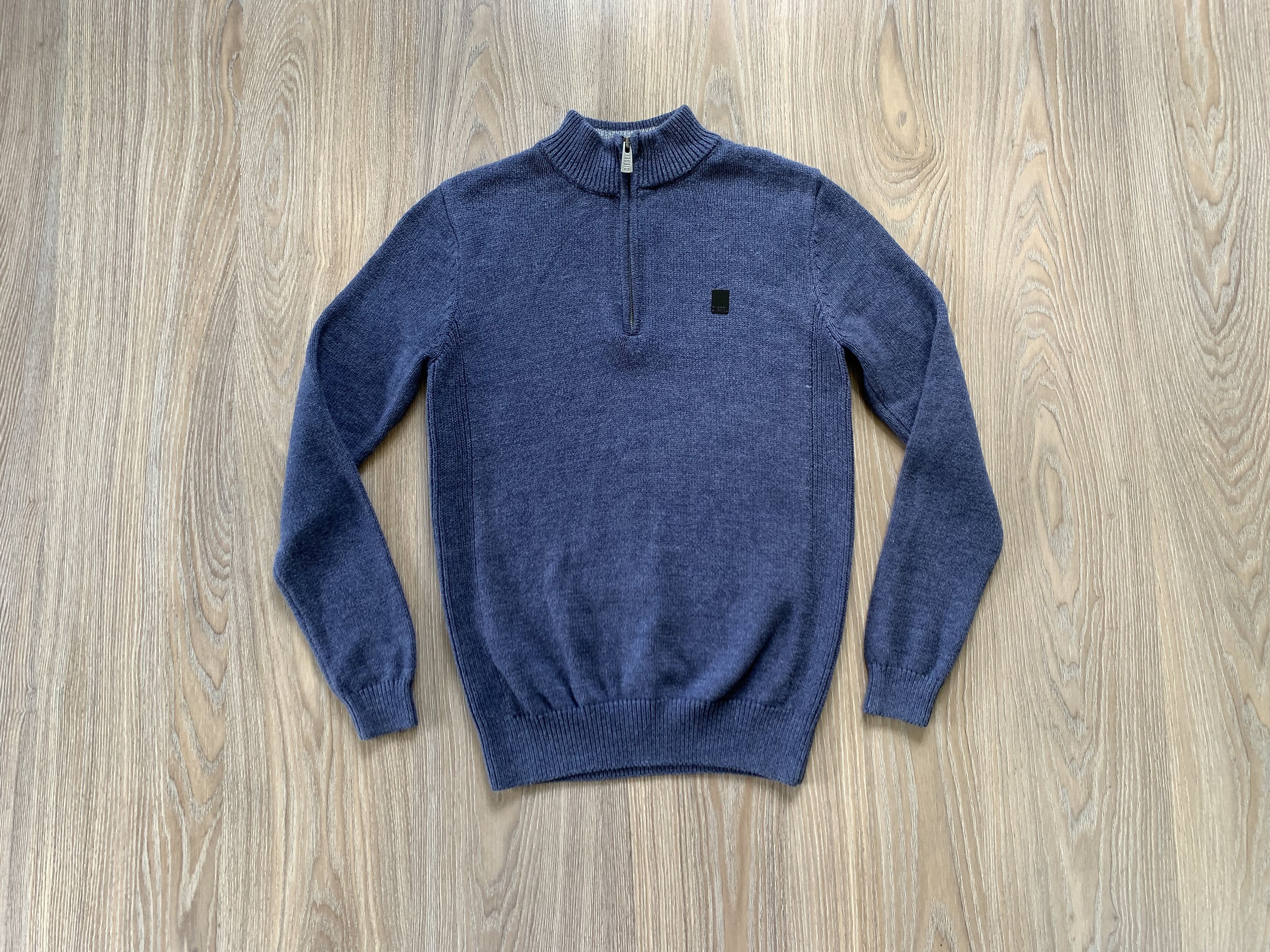 Diesel Diesel Blue Zip Knited Sweater Size US S / EU 44-46 / 1 - 1 Thumbnail