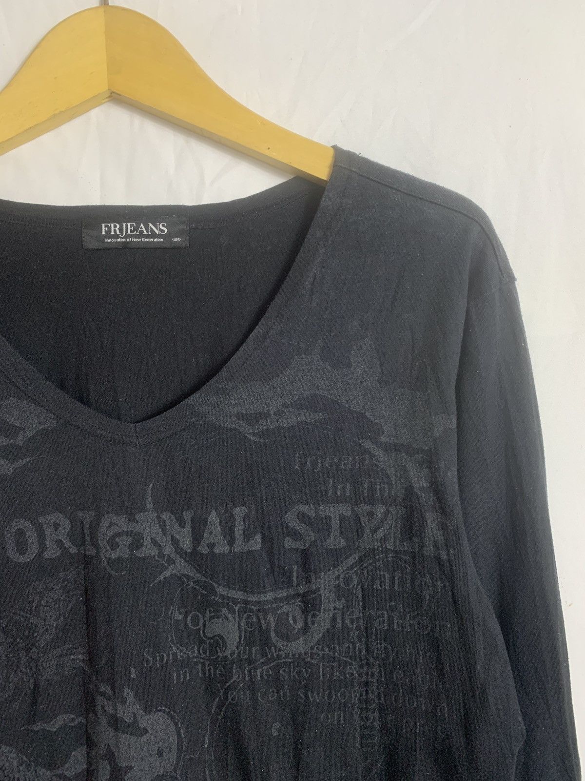 Japanese Brand Fr Jeans Faded black longsleve Size US M / EU 48-50 / 2 - 7 Thumbnail
