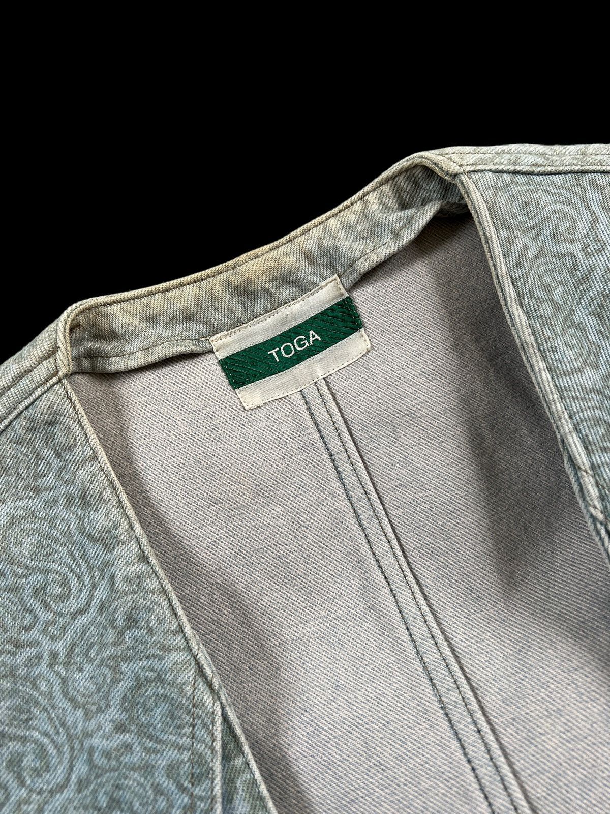 Toga Vintage 90s Toga Reconstructed Paisley Denim Blazer Size US S / EU 44-46 / 1 - 15 Thumbnail