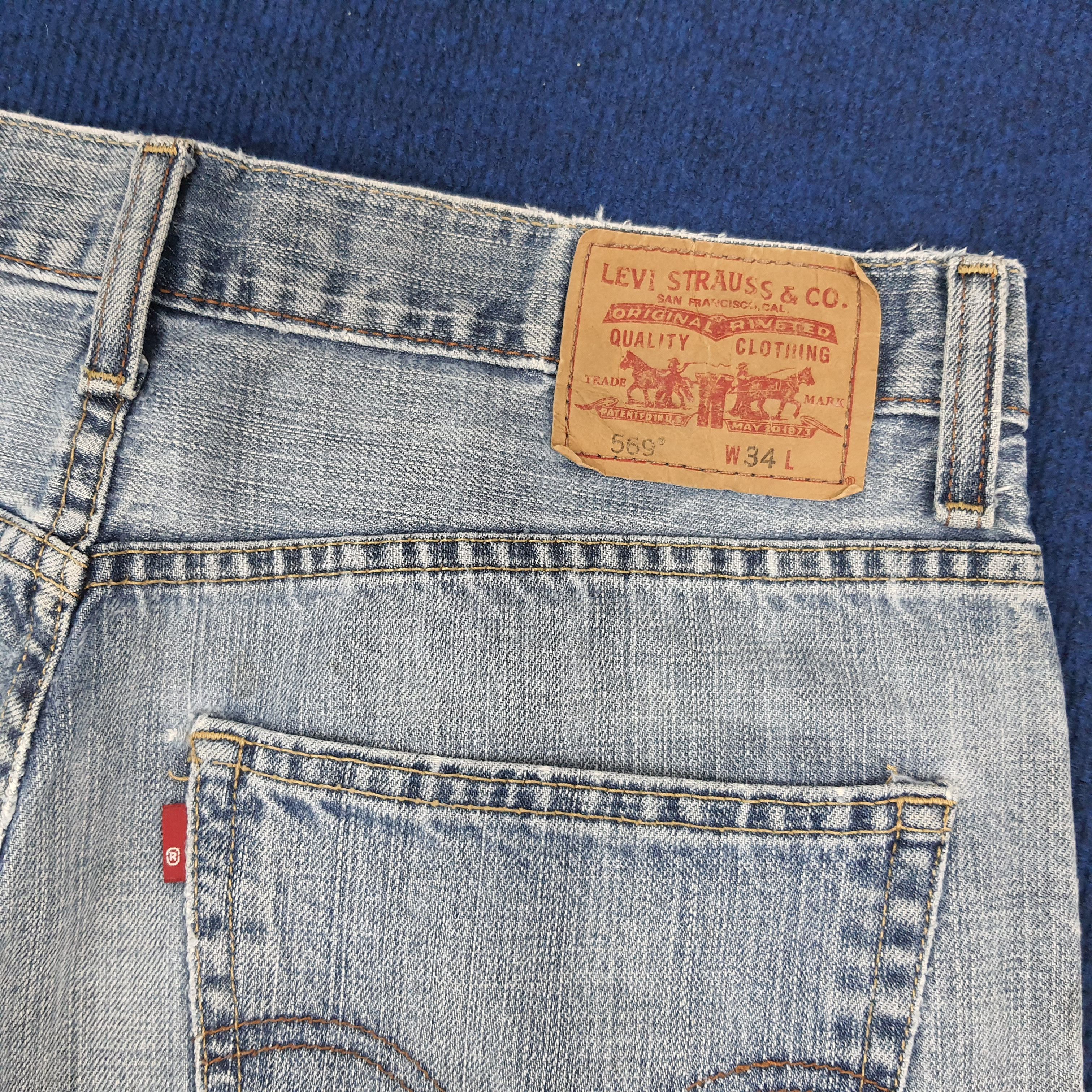 Levi's × Vintage Vintage Levi's 569 Loose Straight American Short Jeans Size US 34 / EU 50 - 5 Thumbnail