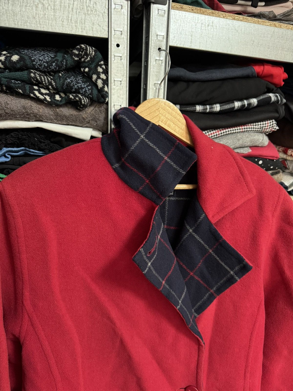 Burberry Burberrys Nova Check Wool Double Breasted Pea Coat Jacket Size M / US 6-8 / IT 42-44 - 3 Thumbnail