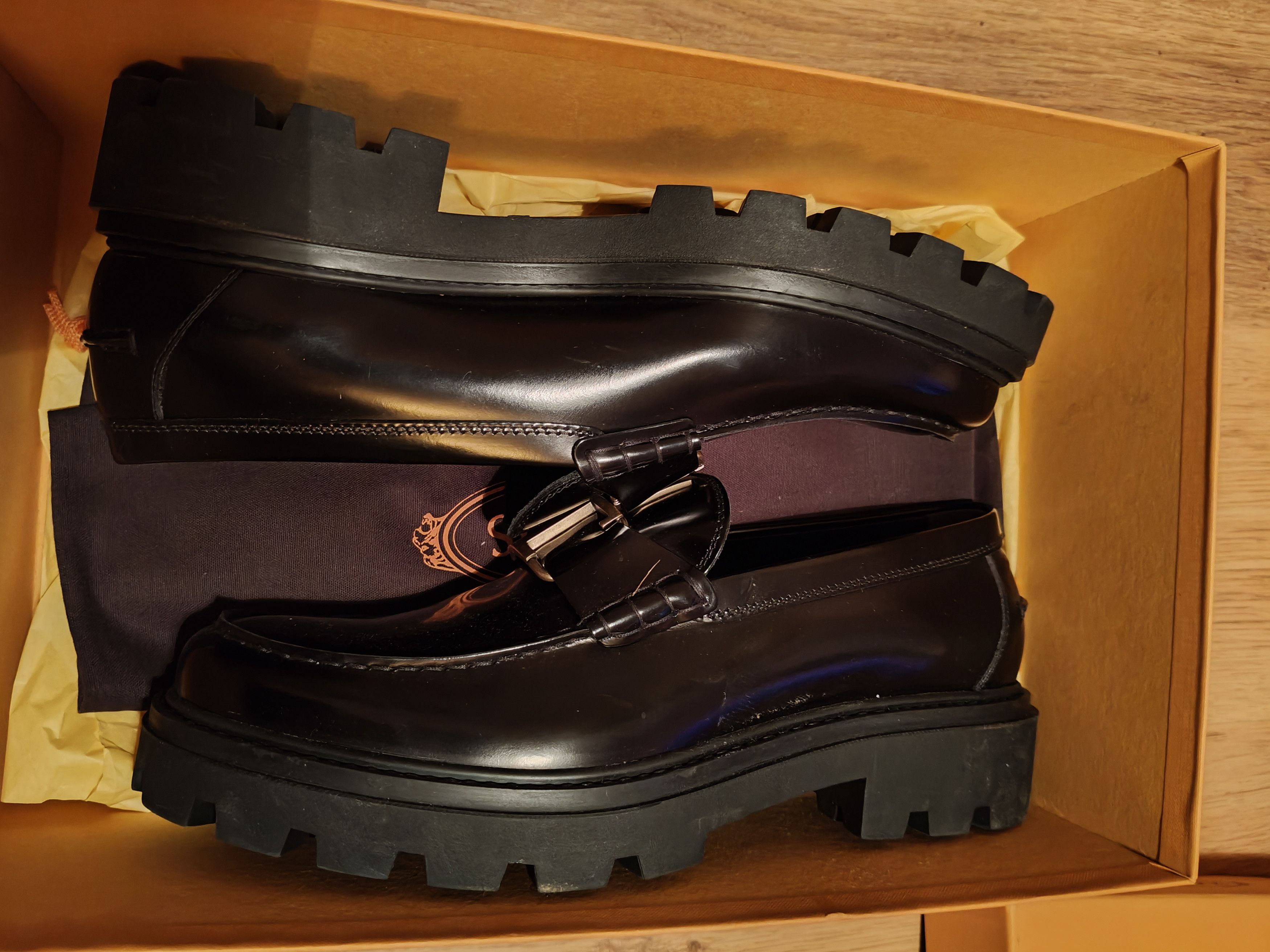 Tod's Tod's leather loafers on platform Embellished glossed-leathe Size US 9.5 / EU 42-43 - 3 Thumbnail