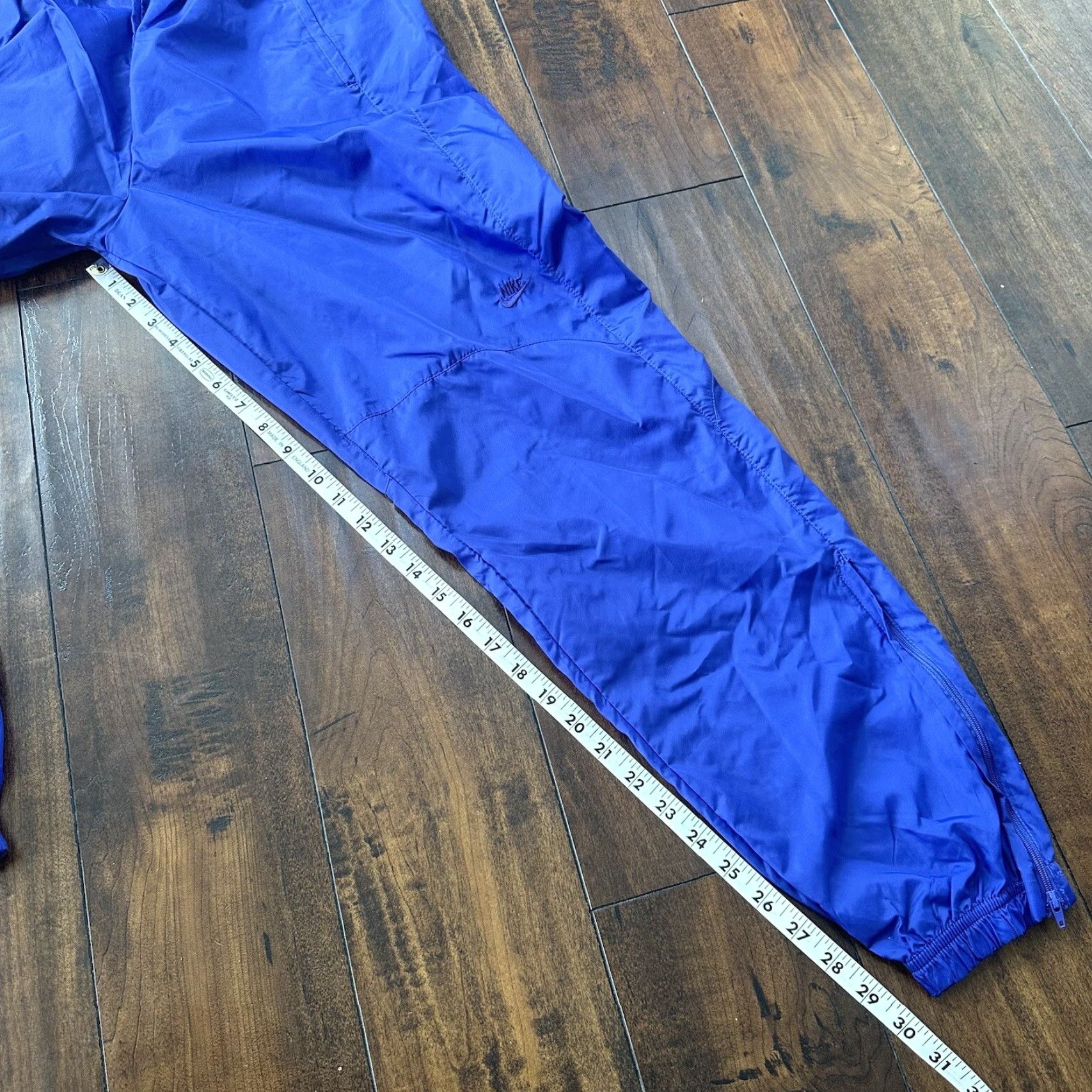 Nike VINTAGE Nike Track Pants 90s Purple L Men Ankle Zip Activewear Size 36" / US 14 / IT 50 - 4 Thumbnail