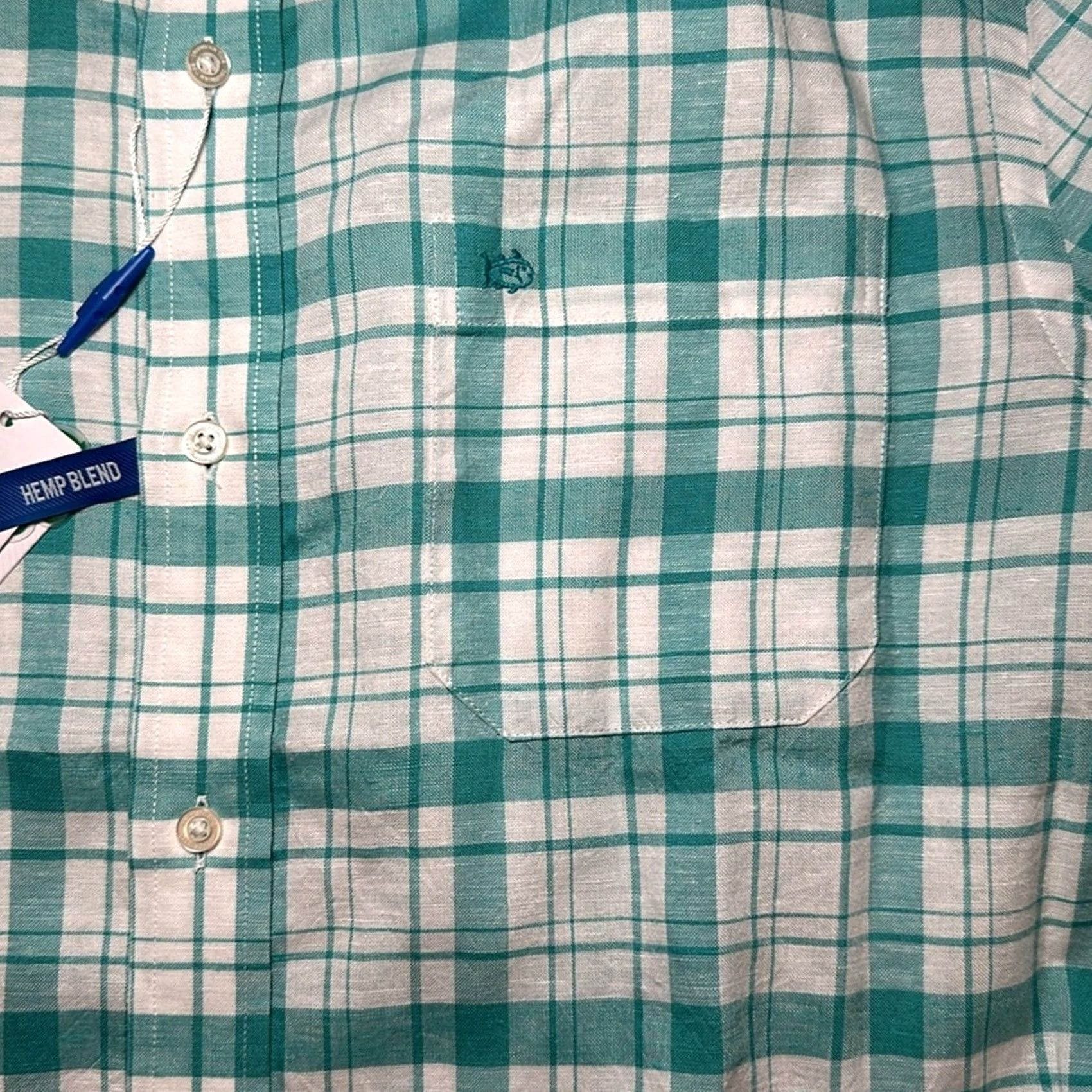 Southern Tide VINTAGE Southern Tide Hemp Blend Headland Moultrie Long Sleeve Button Down M Green Mens Medium Size US M / EU 48-50 / 2 - 5 Thumbnail
