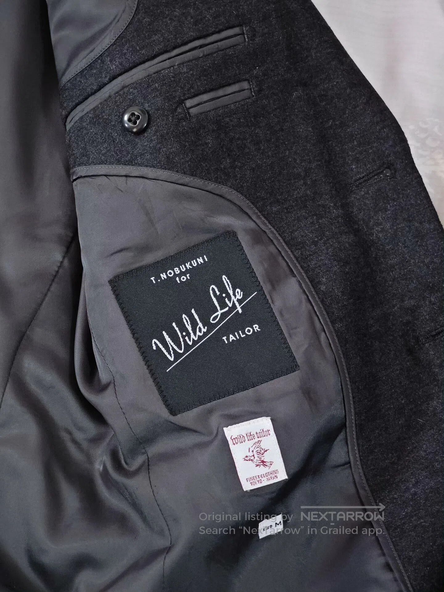 ADAM ET ROPE Wildlife Tailored Gray Wool Jacket. Size US M / EU 48-50 / 2 - 7 Thumbnail